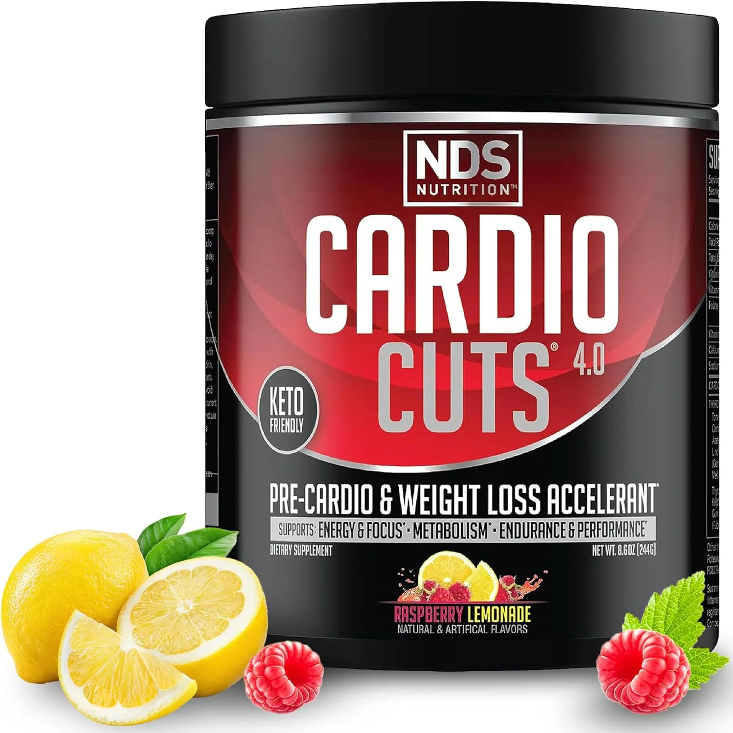 NDS Nutrition Cardio Cuts 4.0 - طعم تمشک و لیمو - 244 گرم