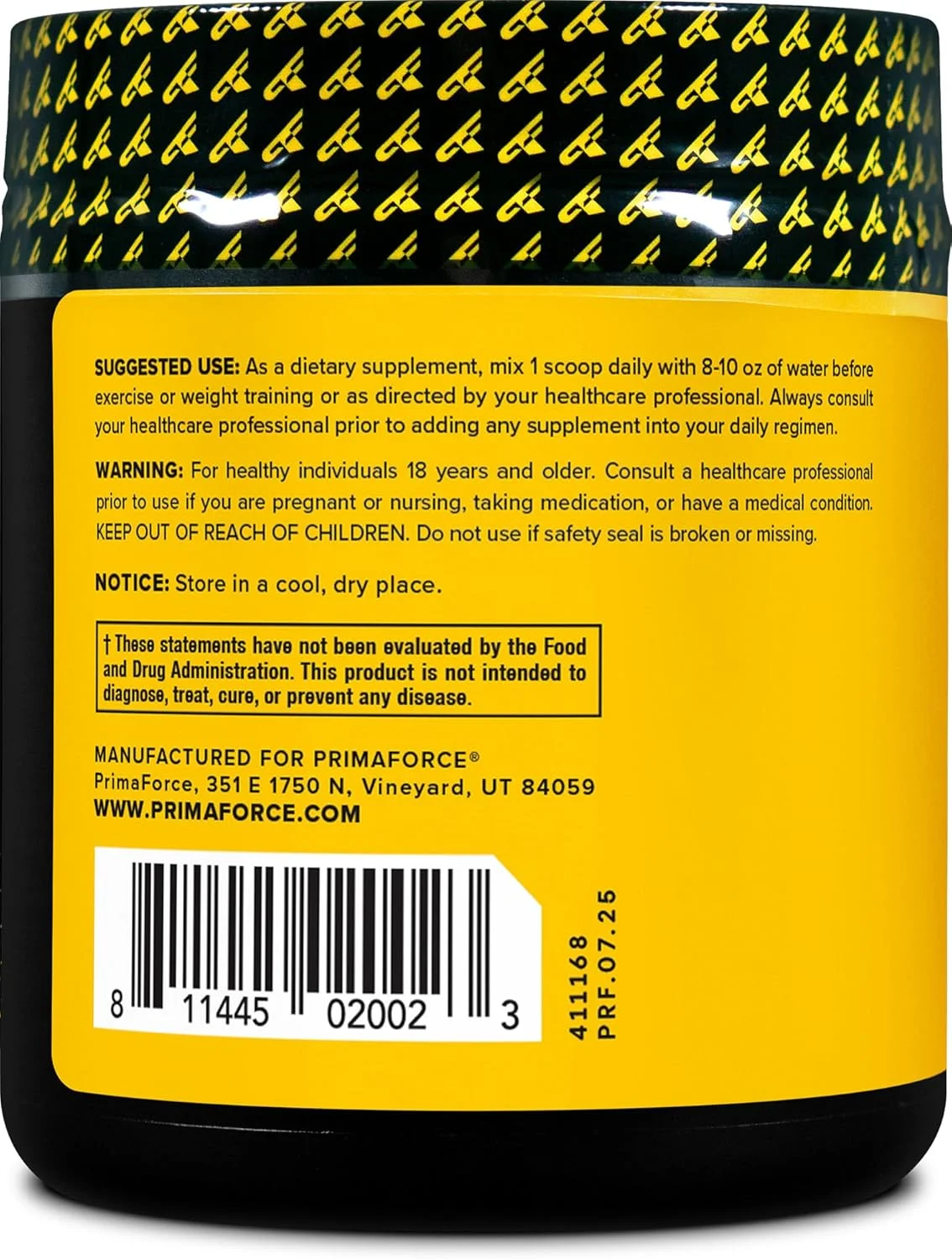 پودر آرژنین آلفا کتوگلوتارات PrimaForce AAKG، 250 گرم، مکمل تمرینی ممتاز، غیر تراریخته، وگان، بدون گلوتن