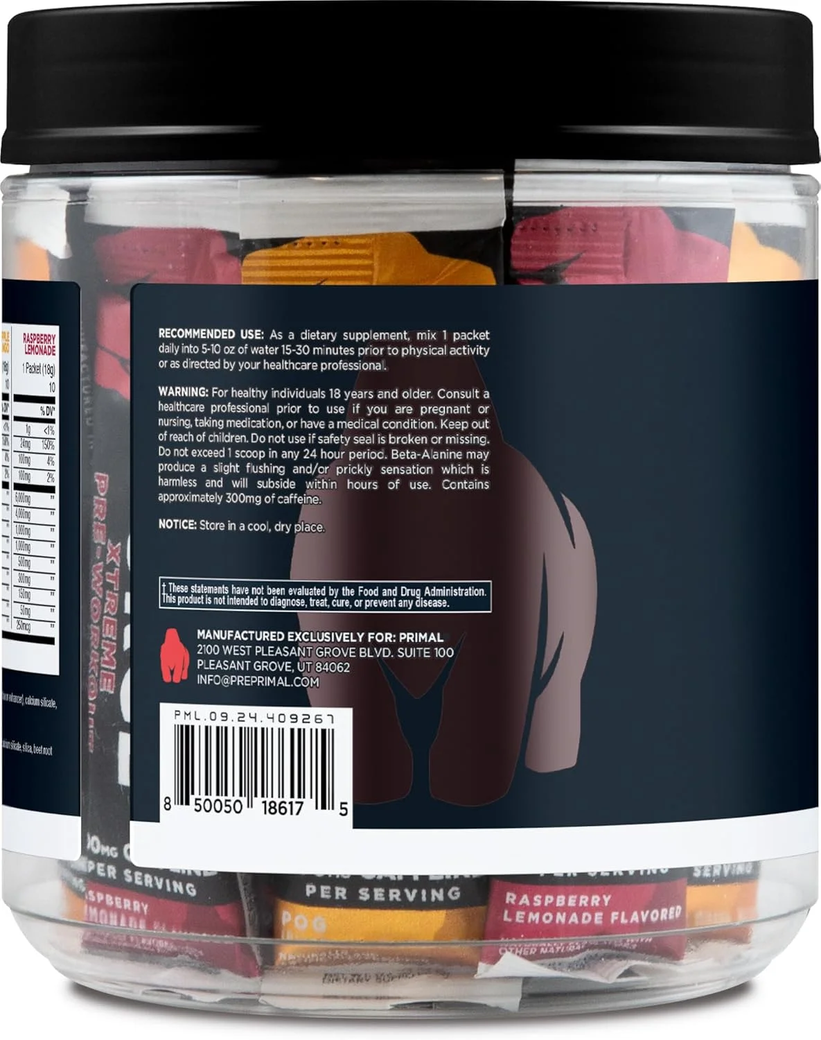 پک متنوع پودر انرژی زا Primal Purge Xtreme، با طعم آناناس، پرتقال، گواوا (POG) + طعم تمشک و لیموناد (20 ساشه) - 300 میلی گرم کافئین در هر وعده پک متنوع پودر انرژی زا Primal Purge Xtreme، با طعم آناناس، پرتقال، گواوا (POG) + طعم تمشک و لیموناد (20 ساشه) - 300 میلی گرم کافئین در هر وعده