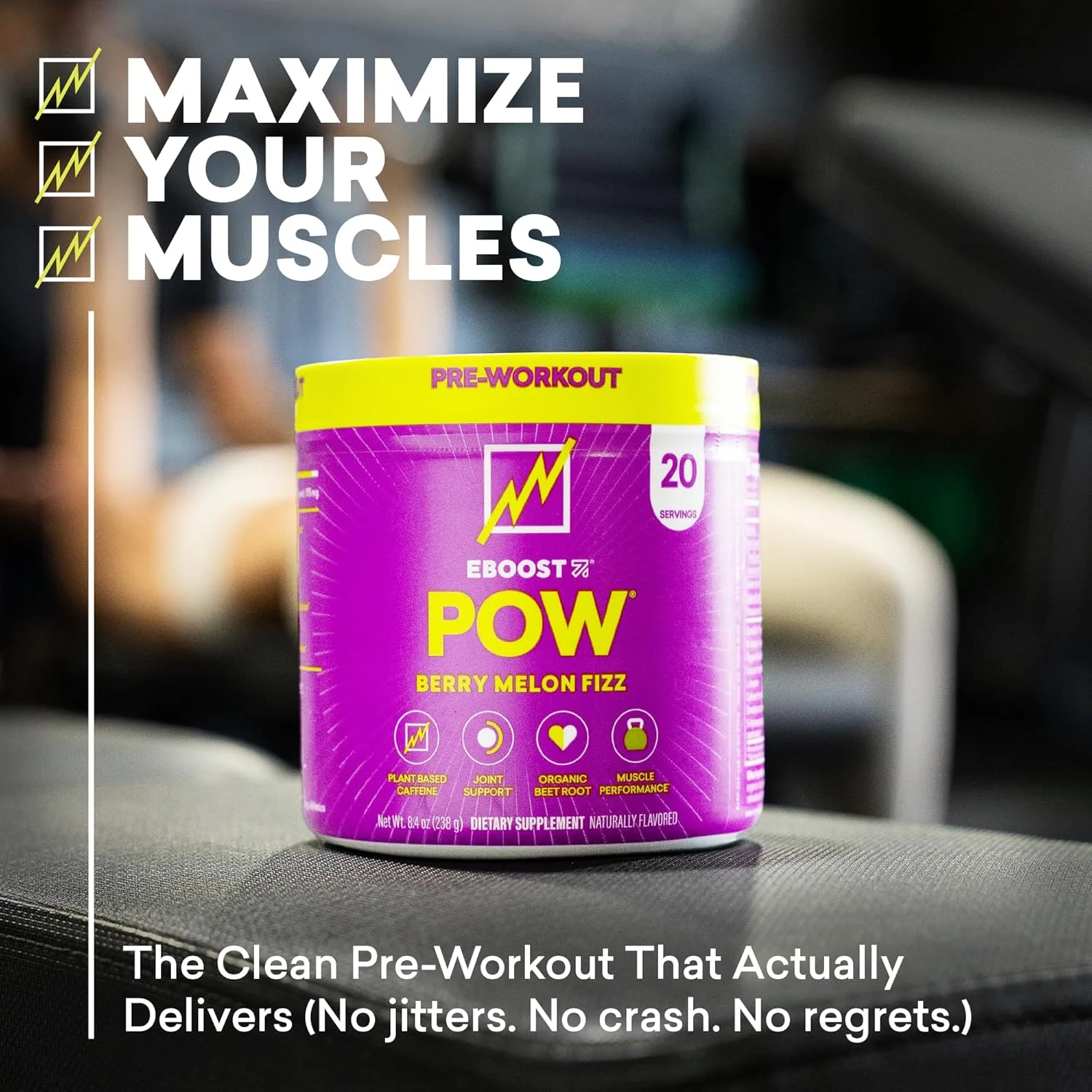 پودر مکمل قبل از تمرین طبیعی ایبوست - 20 سروینگ - طعم بری ملون فیز - مکمل قبل از تمرین برای عملکرد، پشتیبانی از تحرک مفاصل، انرژی و تمرکز - مناسب آقایان و بانوان - غیر تراریخته، بدون گلوتن، بدون کراتین