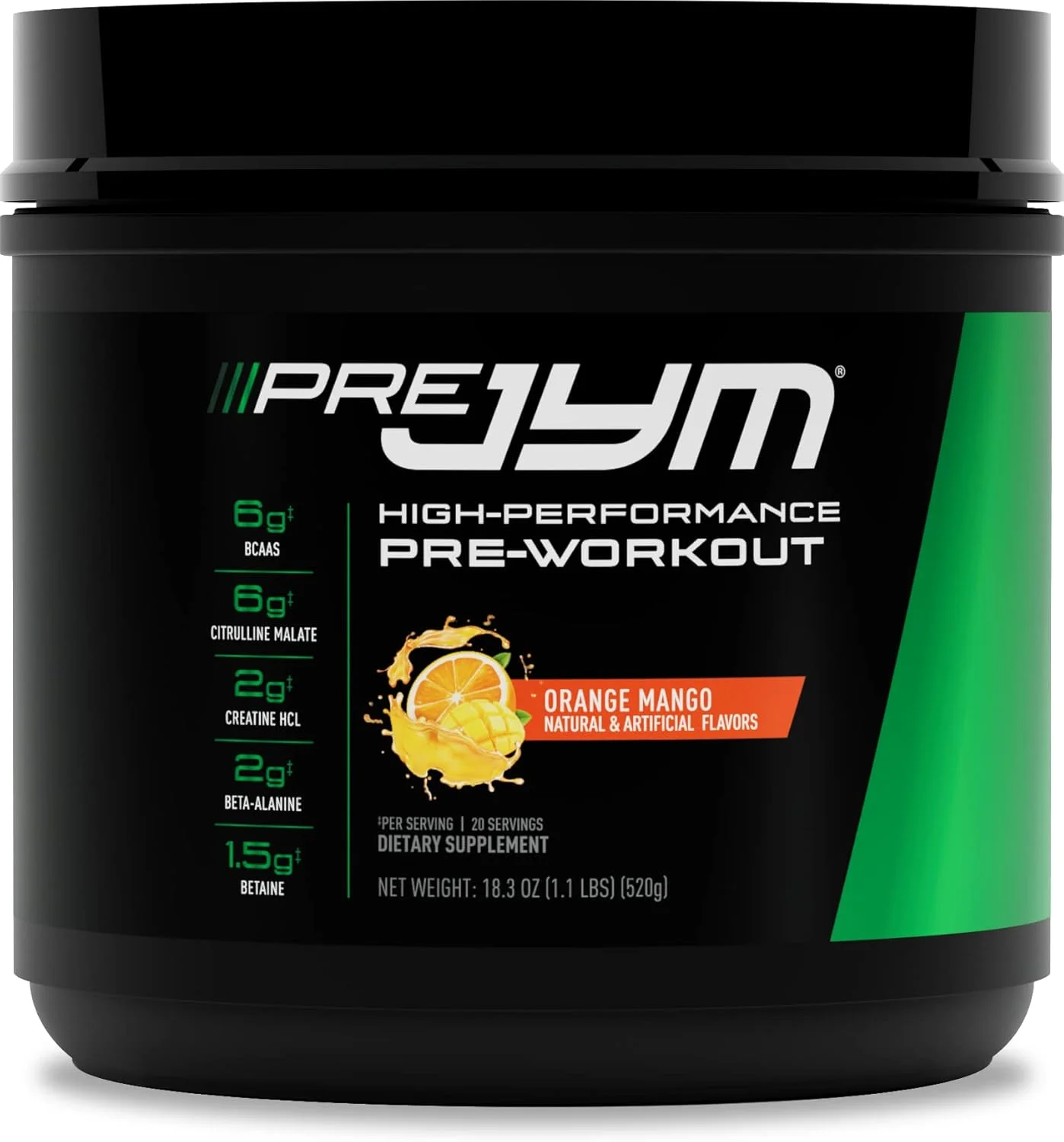 پودر قبل از تمرین جیم - طعم انبه پرتقالی، 30 سروینگ