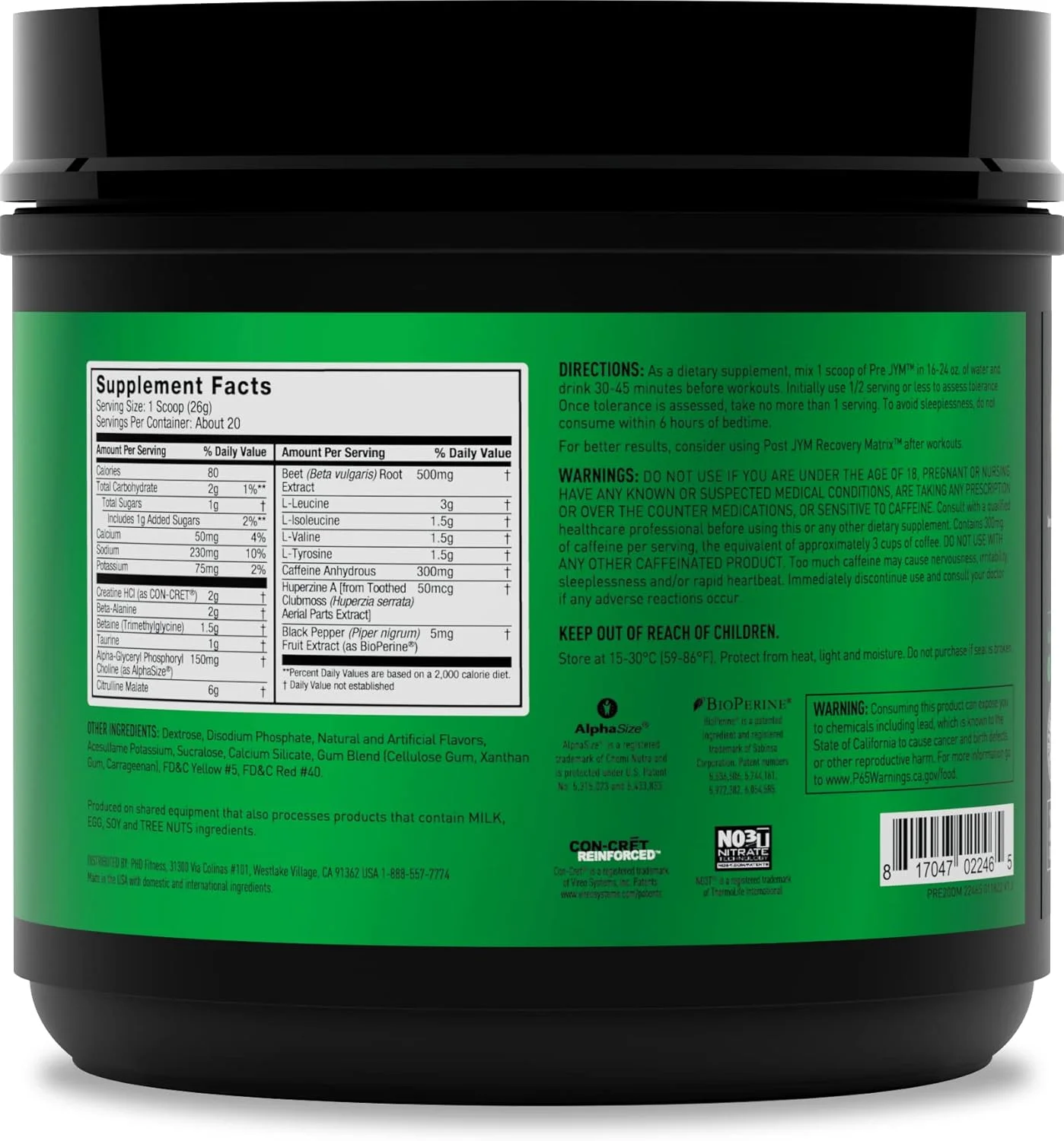 پودر قبل از تمرین جیم - طعم انبه پرتقالی، 30 سروینگ