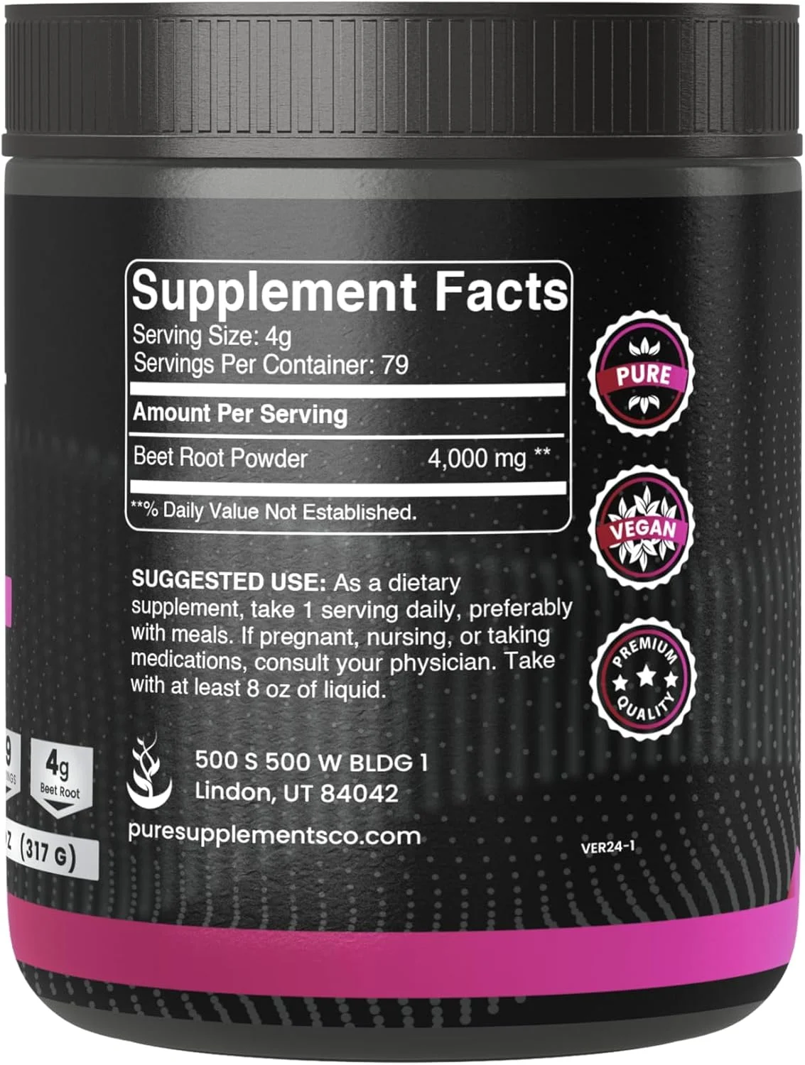 پودر خالص ریشه چغندر، 317 گرم، اکسید نیتریک، همیشه خالص