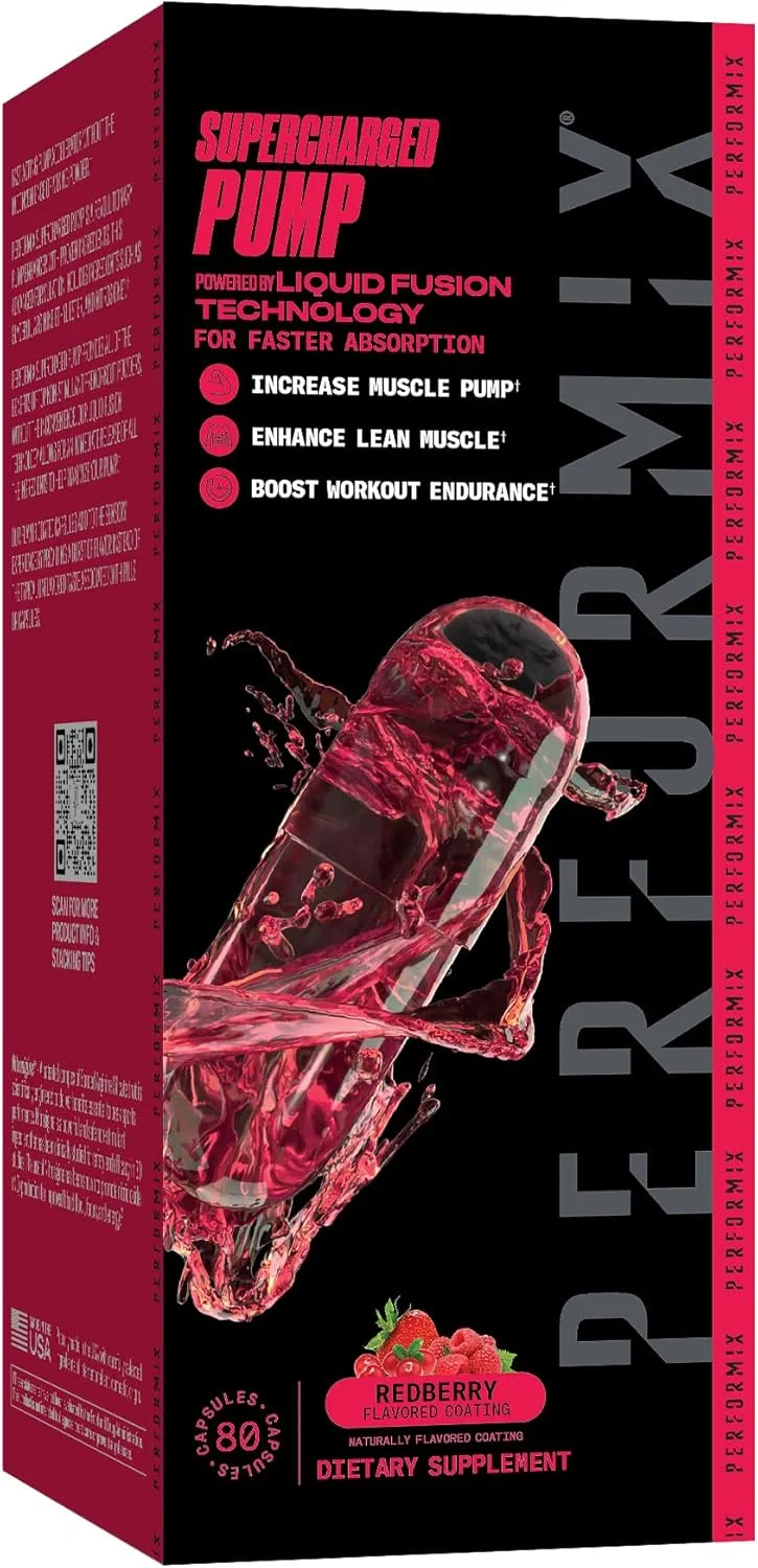 مکمل پمپ فوق العاده پرفورمیکس - نیتروسیژین و بتائین قبل از تمرین - تسریع کننده پمپ عضلانی - تقویت کننده استقامت و قدرت (80 کپسول)