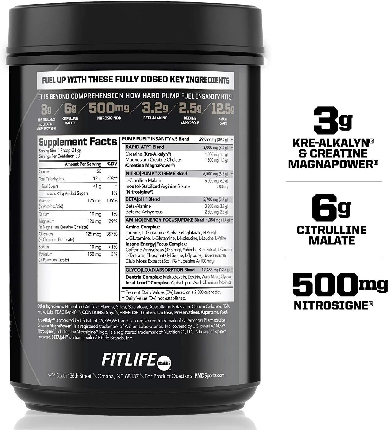 مکمل قبل از تمرین PMD Sports Sports Ultra Pump Fuel Insanity - طعم انبه پرتقال استوایی (30 سروینگ) + چربی سوز ترموژنیک Sports Omega Cuts Elite (90 سافت ژل)