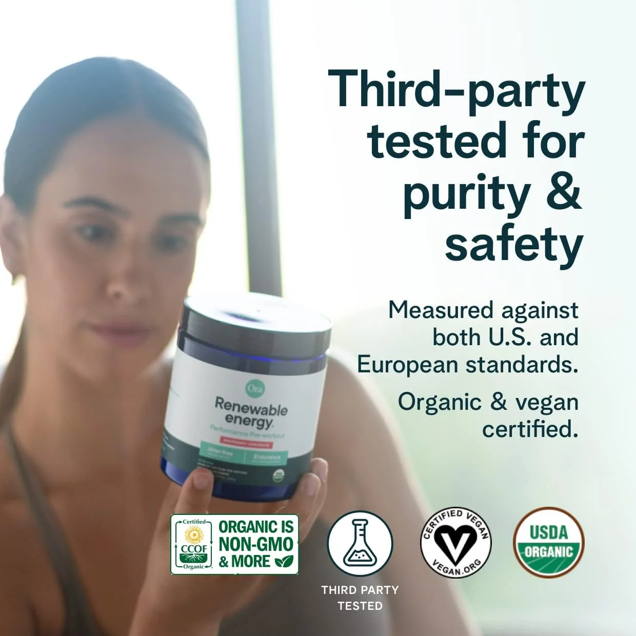 پودر انرژی زا ارگانیک اورا با طعم توت و چغندر - گواهی ارگانیک و گیاهی، بدون سویا، لبنیات و گلوتن - افزایش انرژی بدون لرزش برای خانم ها و آقایان، 20 سروینگ