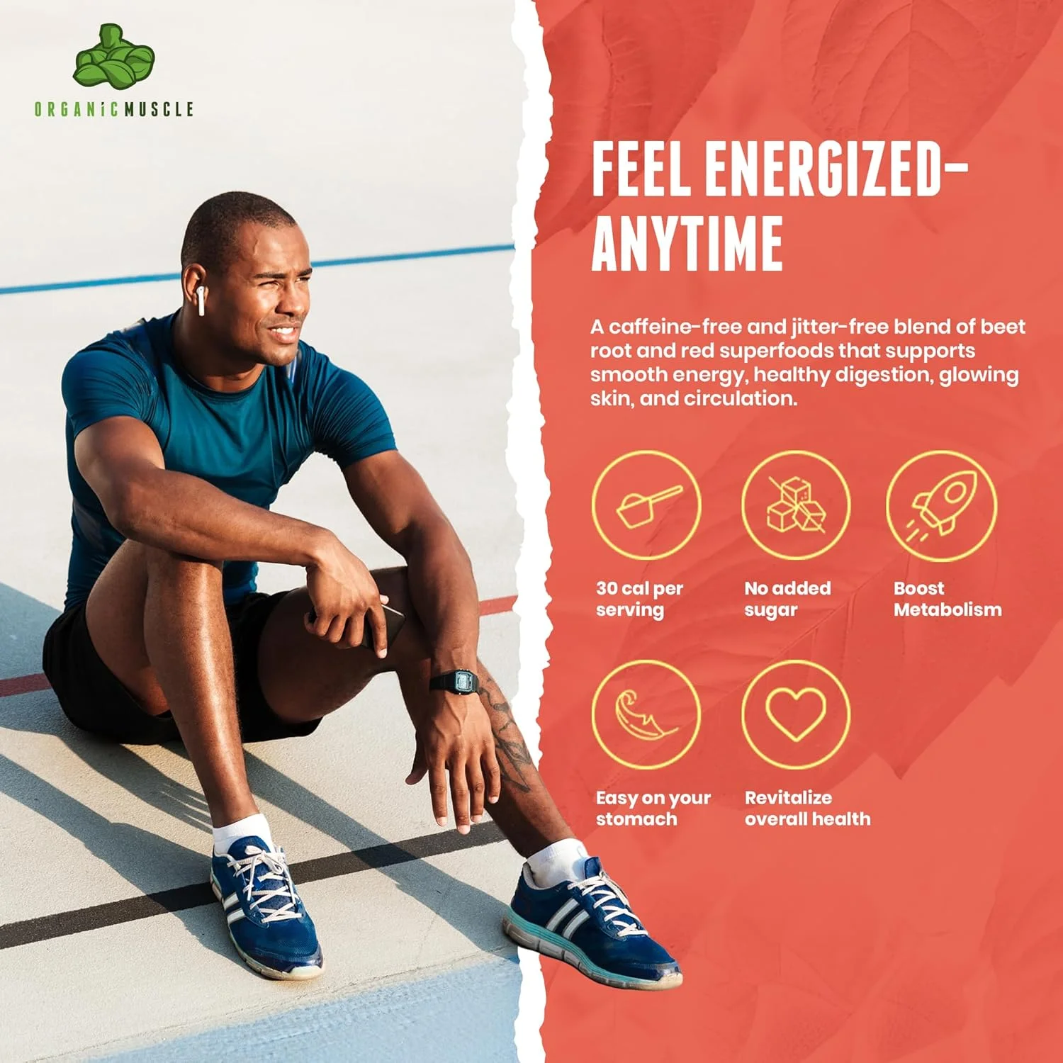 پودر مخلوط میوه های قرمز ارگانیک | انرژی بدون کافئین و پشتیبانی از قلب | مکمل قبل از تمرین با ریشه چغندر، آکای، انار و آنتی اکسیدان ها | غیر GMO، وگان، 30 سروینگ