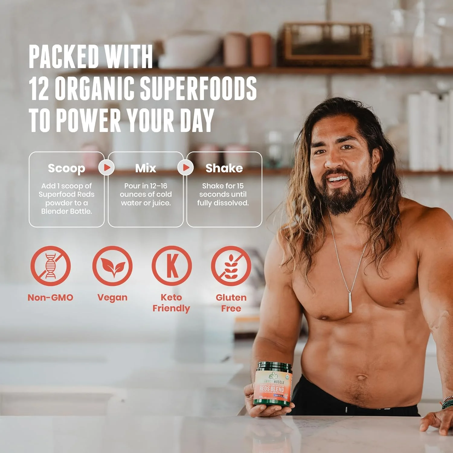 پودر مخلوط میوه های قرمز ارگانیک | انرژی بدون کافئین و پشتیبانی از قلب | مکمل قبل از تمرین با ریشه چغندر، آکای، انار و آنتی اکسیدان ها | غیر GMO، وگان، 30 سروینگ