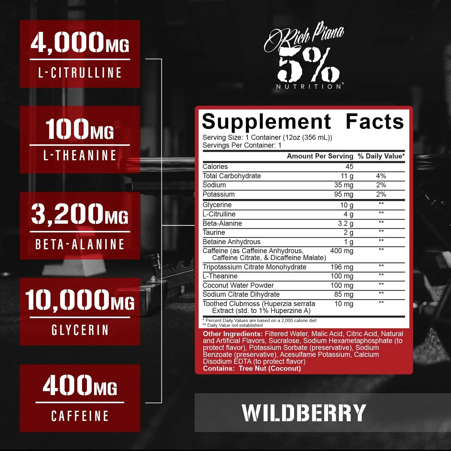 نوشیدنی انرژی زا قبل از تمرین 5% Nutrition Kill It | نوشیدنی انرژی زا با 400 میلی گرم کافئین | پمپ فوق العاده، استقامت، تمرکز و هیدراتاسیون | سیترولین، بتا آلانین، تورین | بسته 12 عددی (توت وحشی)