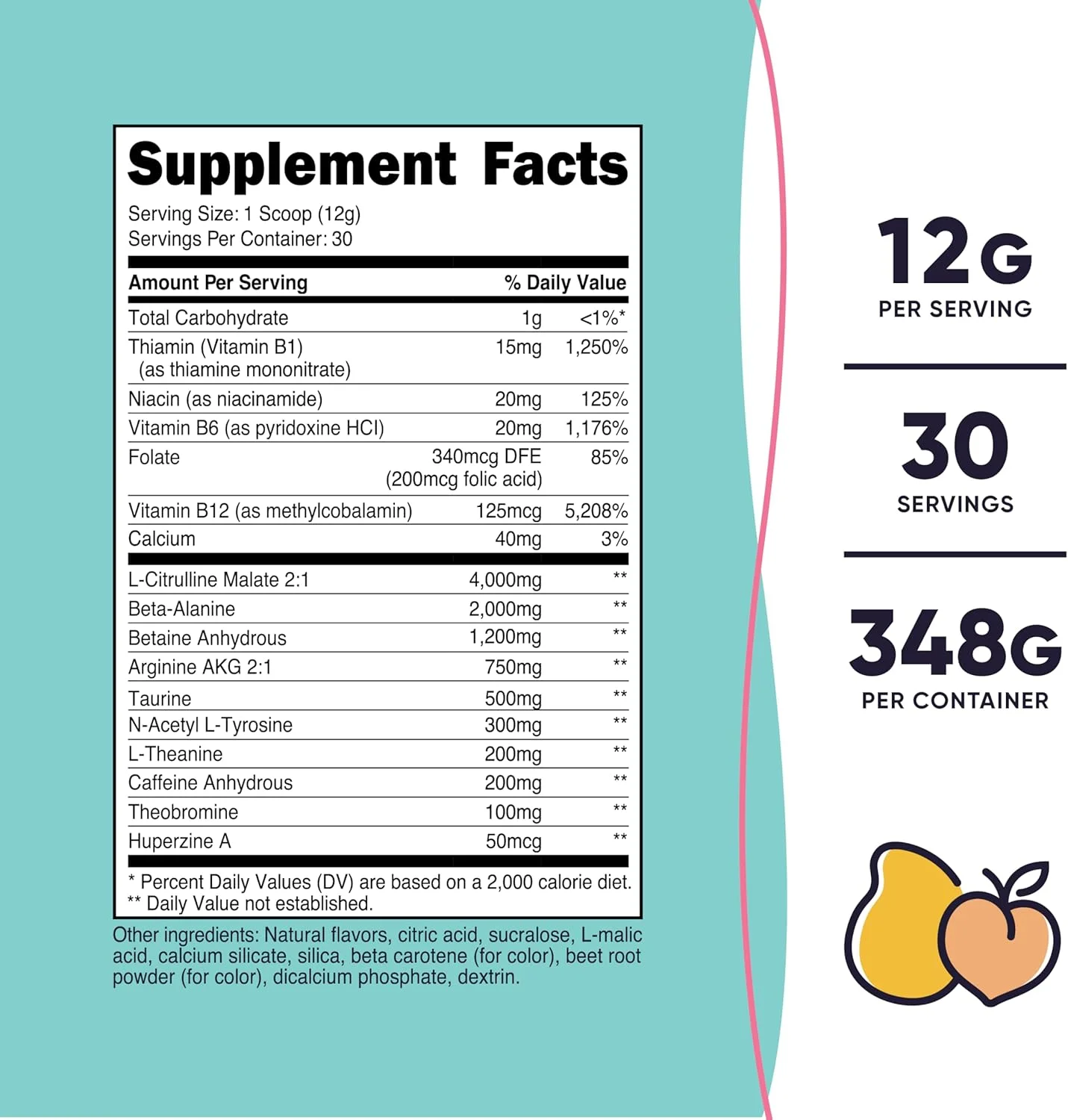پودر قبل از تمرین نوتری‌کاست برای بانوان، طعم انبه هلو، 30 سروینگ