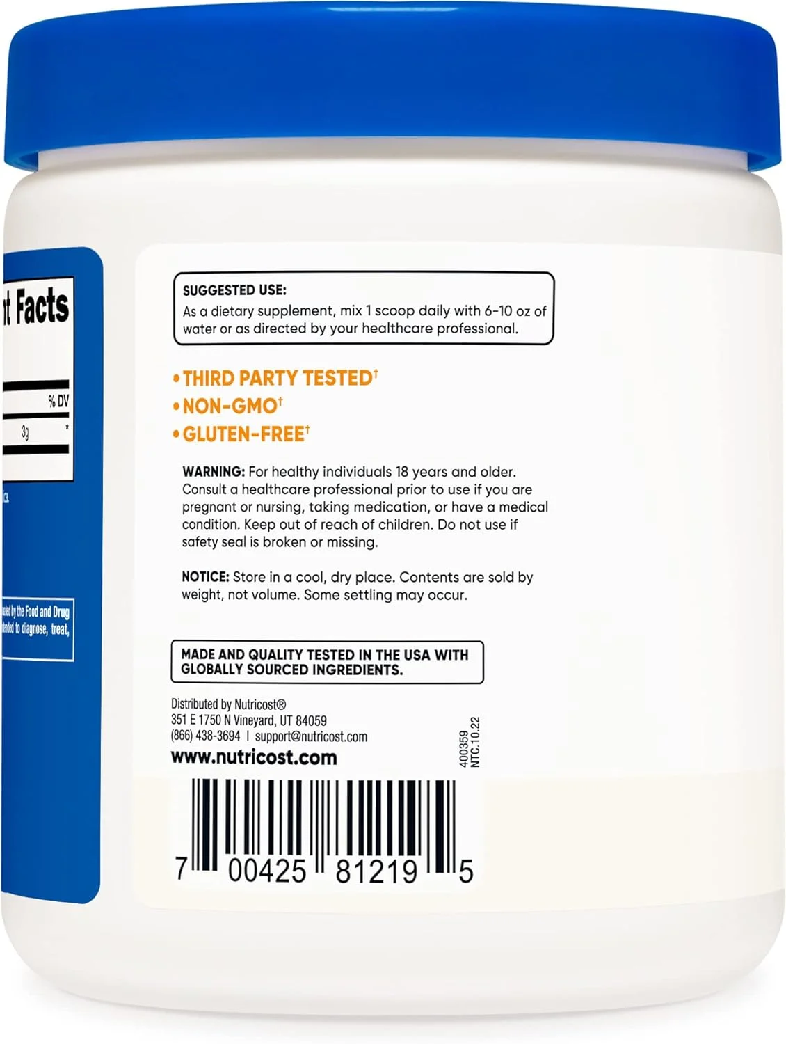 ناتریکوست ال-سیترولین مالات 300 گرم (2 بسته) - پودر خالص ال-سیترولین، 3000 میلی گرم در هر وعده - ال-سیترولین مالات