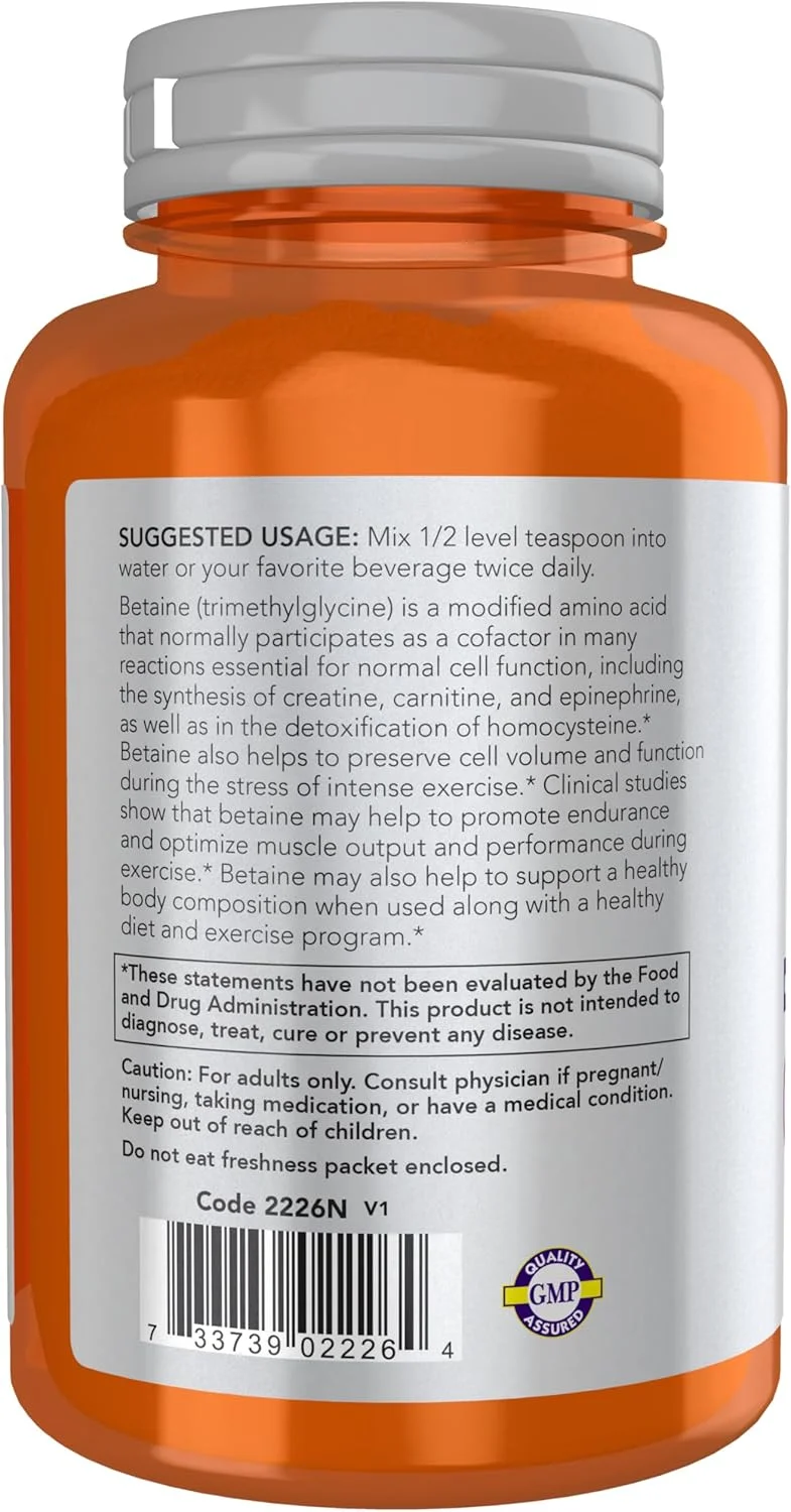 پودر بتائین ناو اسپورتس نوتریشن، استقامت*، پودر خالص، افزایش عملکرد*، حفظ عضلات*، 170 گرم