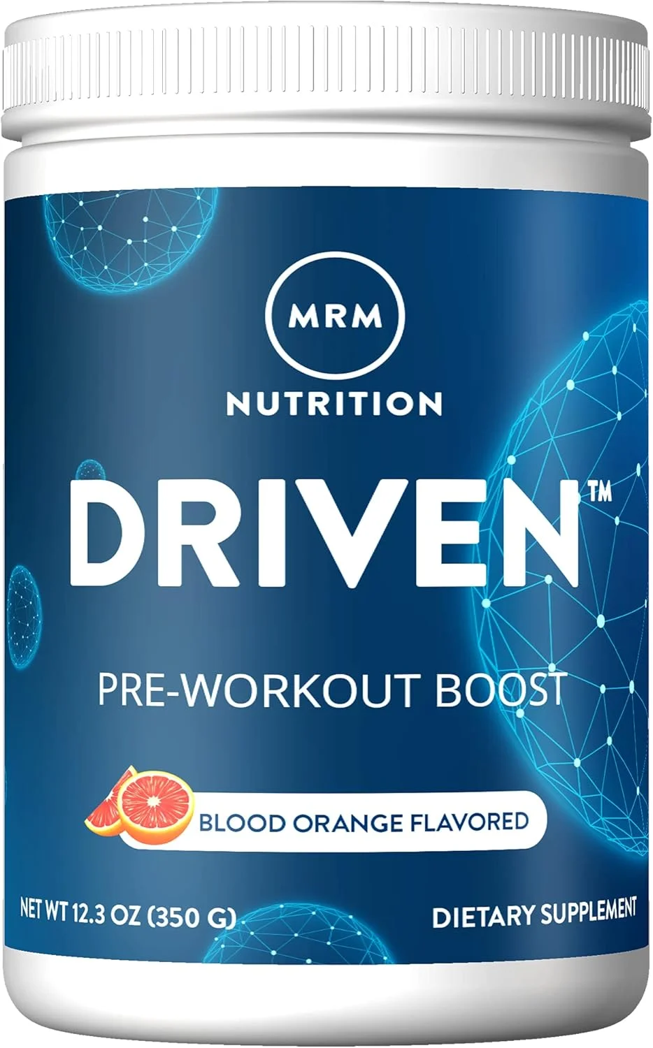 پودر قبل از تمرین MRM Nutrition Driven | طعم پرتقال خونی | 125 میلی گرم کافئین | مواد خالص | ترکیبات عضله + هیدراتاسیون + انرژی | انرژی عملکرد | وگان + بدون گلوتن | 29 سروینگ