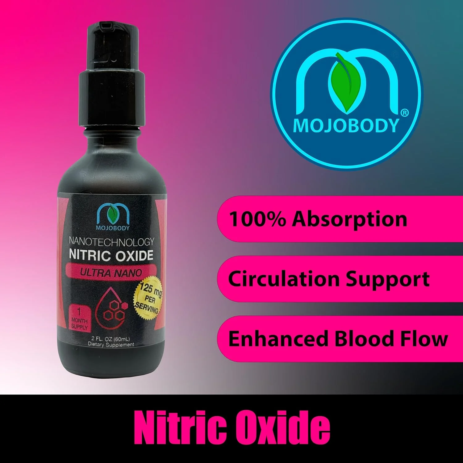 بطری پمپی نانو اکسید نیتریک 2oz: سلامتی خود را با جذب 100% و پشتیبانی از گردش خون با فناوری نانو ارتقا دهید