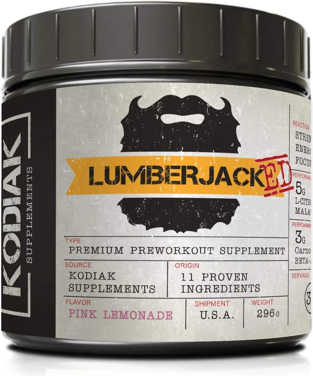 مکمل پیش از تمرین لامبرجکت با کارنوسین، 30 سروینگ - پمپ بهتر، قدرت، انرژی و تمرکز - بدون افت (لیموناد صورتی)