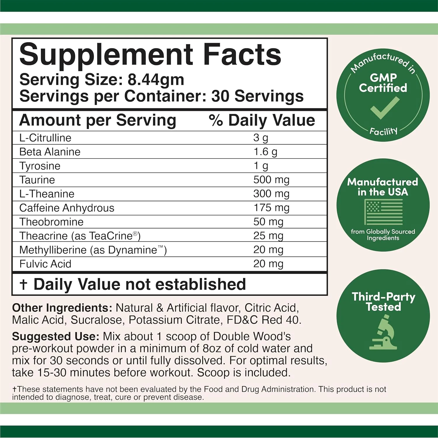 پودر قبل از تمرین برای آقایان و بانوان (30 سروینگ کافئین، بتا آلانین، ال-سیترولین، دینامین، ال-تیانین، تورین، تئاکرین و غیره) پودر قبل از تمرین با پیمانه از دابل وود (پانچ میوه) پودر قبل از تمرین برای آقایان و بانوان (30 سروینگ کافئین، بتا آلانین، ال-سیترولین، دینامین، ال-تیانین، تورین، تئاکرین و غیره) پودر قبل از تمرین با پیمانه از دابل وود (پانچ میوه)