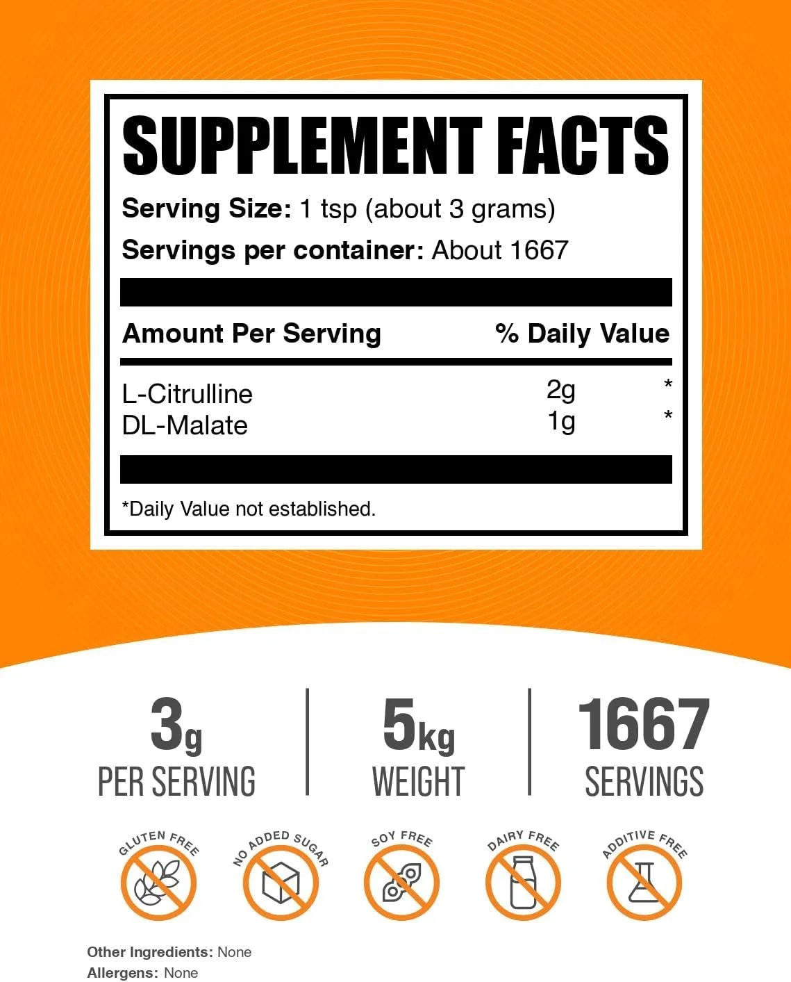 پودر ال-سیترولین مالات 2:1 BulkSupplements.com - افزایش اکسید نیتریک، مکمل سیترولین مالات - بدون طعم و گلوتن - 3 گرم در هر وعده، 1 کیلوگرم (بسته 5 عددی) (11 پوند) پودر ال-سیترولین مالات 2:1 BulkSupplements.com - افزایش اکسید نیتریک، مکمل سیترولین مالات - بدون طعم و گلوتن - 3 گرم در هر وعده، 1 کیلوگرم (بسته 5 عددی) (11 پوند)