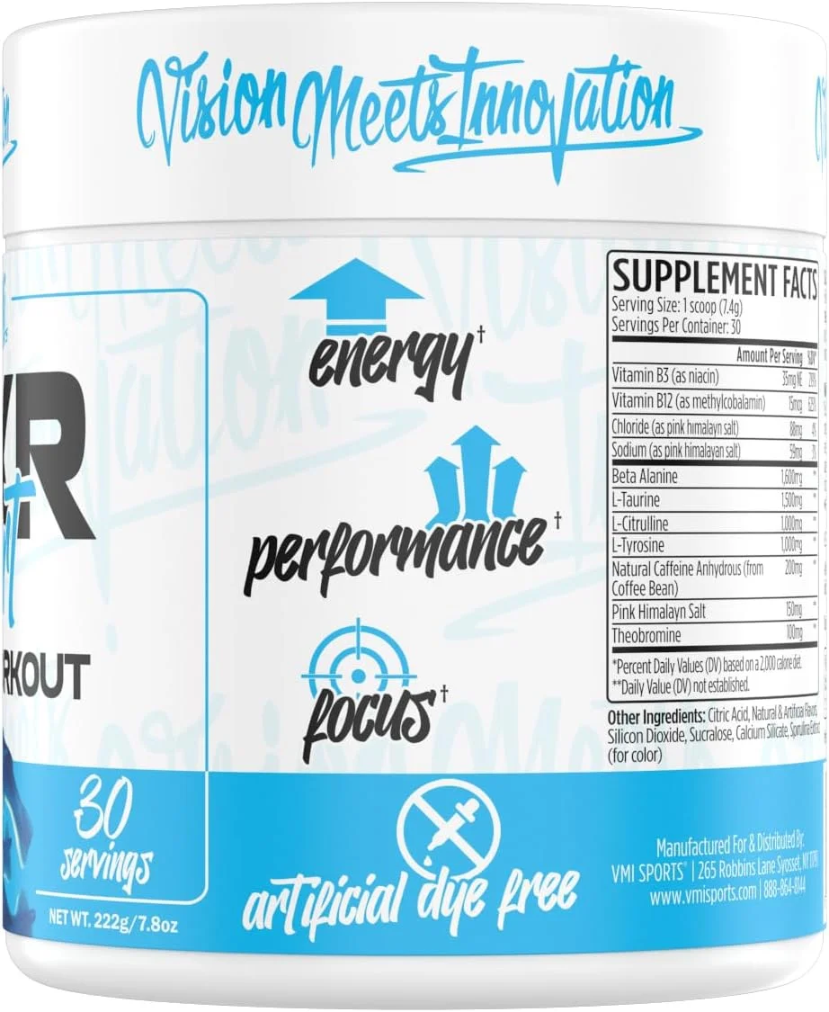 پودر مکمل ورزشی قبل از تمرین KXR Sport | انرژی - عملکرد - تمرکز و پمپاژ | فرمول جذب حداکثری | طعم عالی برای آقایان و بانوان | 30 سروینگ (30 سروینگ، پاستیل کوسه آبی)