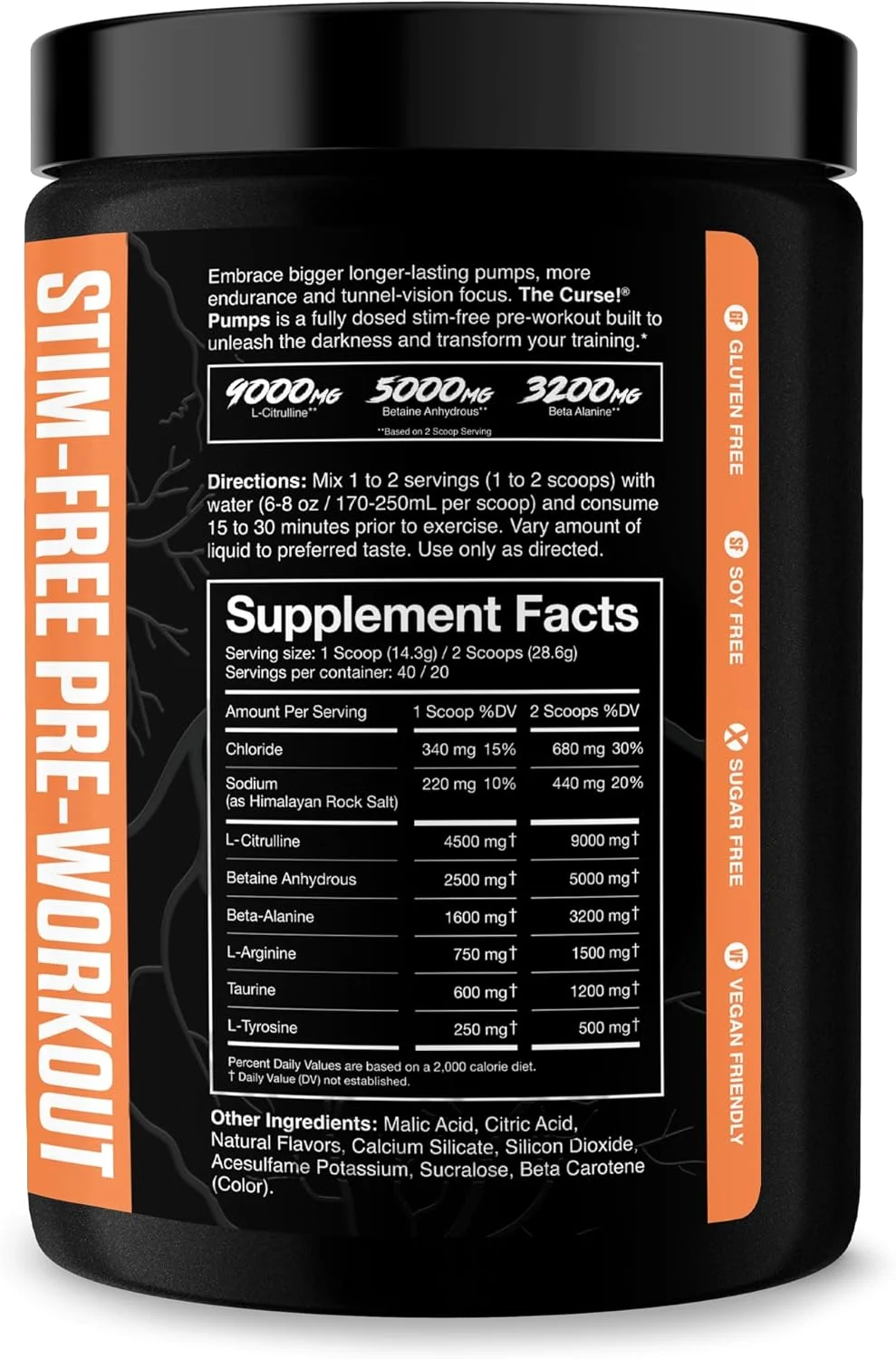 مکمل پمپ قبل از تمرین بدون محرک The Curse! Pump از JNX SPORTS | طعم هلو انبه، 40 سروینگ | مکمل قبل از تمرین پمپ بدون کافئین، مکمل اکسید نیتریک بدون محرک برای آقایان و بانوان