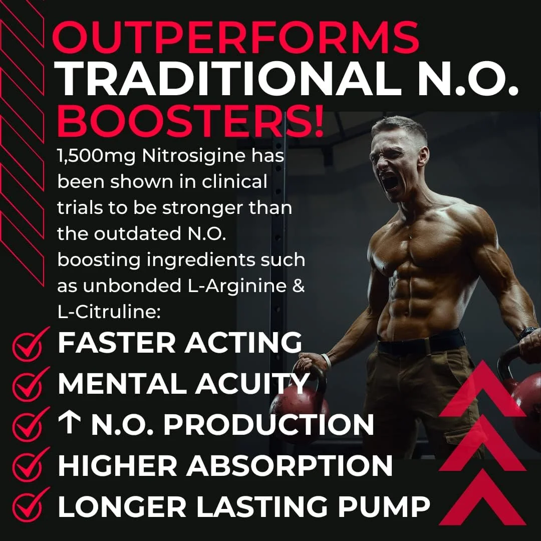 مکمل اکسید نیتریک پمپ اولیه گوریلا گلپس - نوتراپیک 1500 میلی گرم نیتروسیژین ال آرژنین و ریشه چغندر برای رشد عضلات، پمپ، جریان خون، انرژی و تمرکز - تقویت کننده N.O. قبل از تمرین با حداکثر قدرت