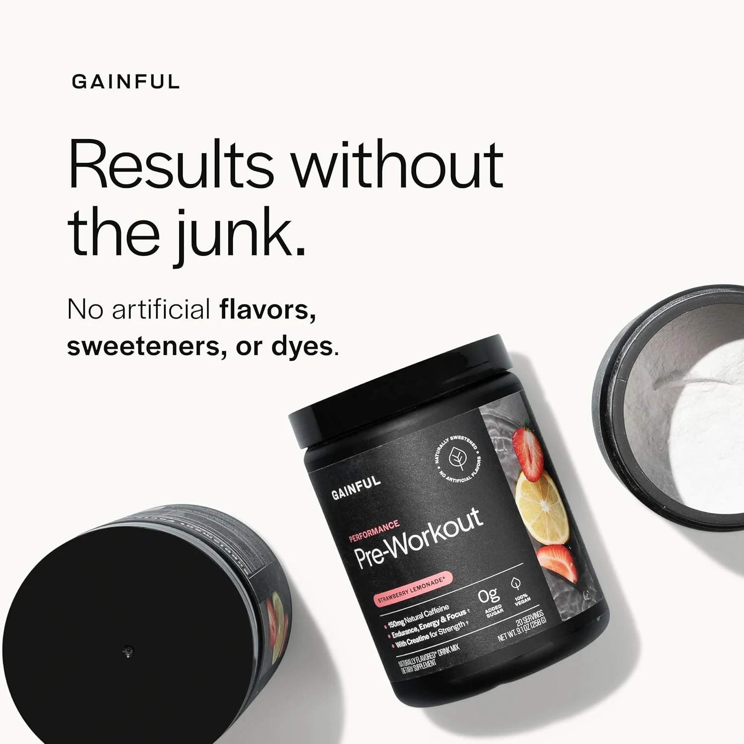 پودر قبل از تمرین ورزشی گینفول، با کافئین و کراتین طبیعی، طعم لیموناد توت فرنگی، پشتیبانی از انرژی، قدرت، استقامت و ریکاوری، حاوی بی سی ای ای، بتا آلانین، ال-سیترولین، 20 سروینگ