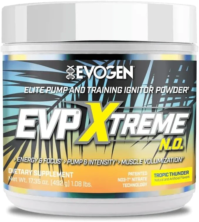 مجموعه اووجن EVP Xtreme NO + EVP AQ - پودر قبل از تمرین و حجم دهنده گلیسیرول مایع برای آقایان و بانوان | پمپ شدید، اکسید نیتریک، انرژی، هیدراتاسیون و عروق خونی | تروپیک تندر