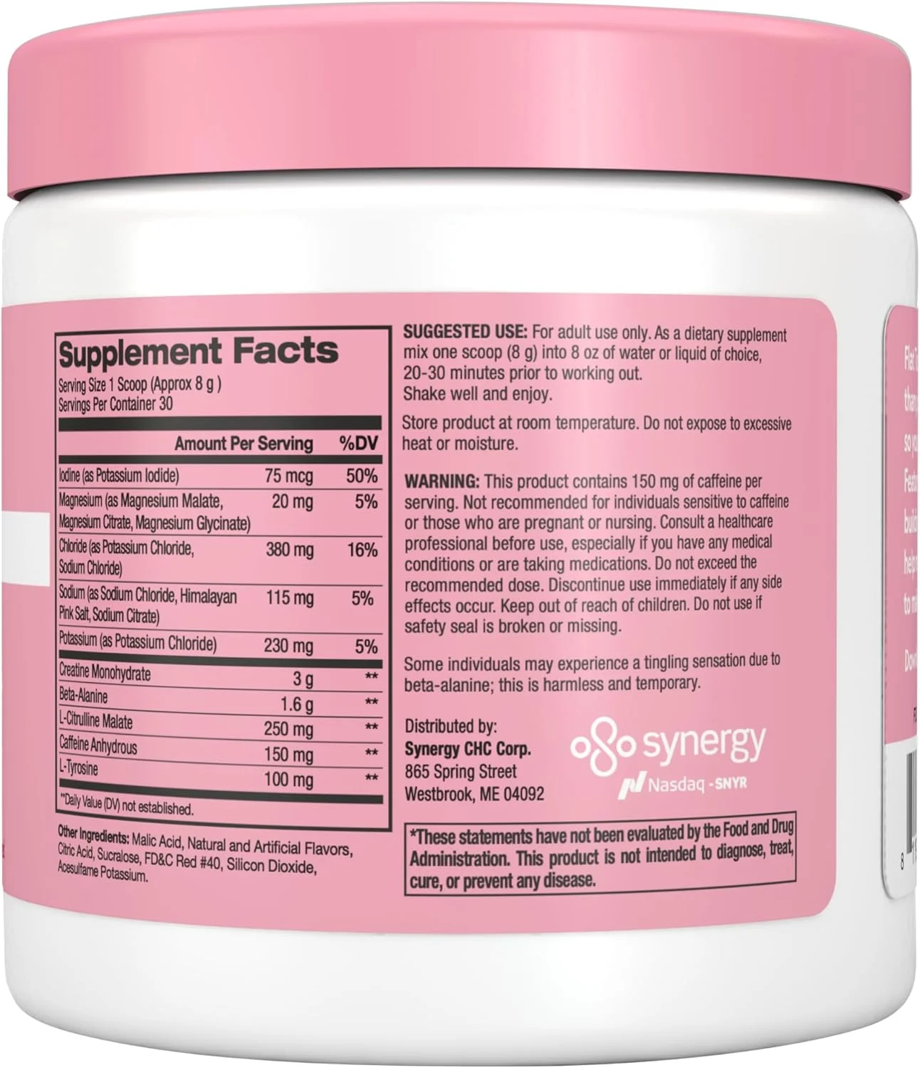 پودر قبل از تمرین Flat Tummy برای بانوان - انرژی، استقامت و پشتیبانی از عضلات با 3 گرم کراتین، 1.6 گرم بتا آلانین، الکترولیت ها - طعم پانچ میوه - 30 سروینگ