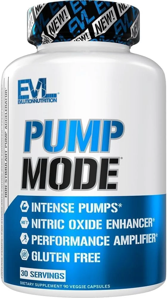 مکمل اکسید نیتریک Evlution Nutrition PumpMode - مکمل غیر محرک با آرژنین بتائین و پوست درخت کاج برای حداکثر پمپاژ و عملکرد - مکمل قبل از تمرین بدون گلوتن