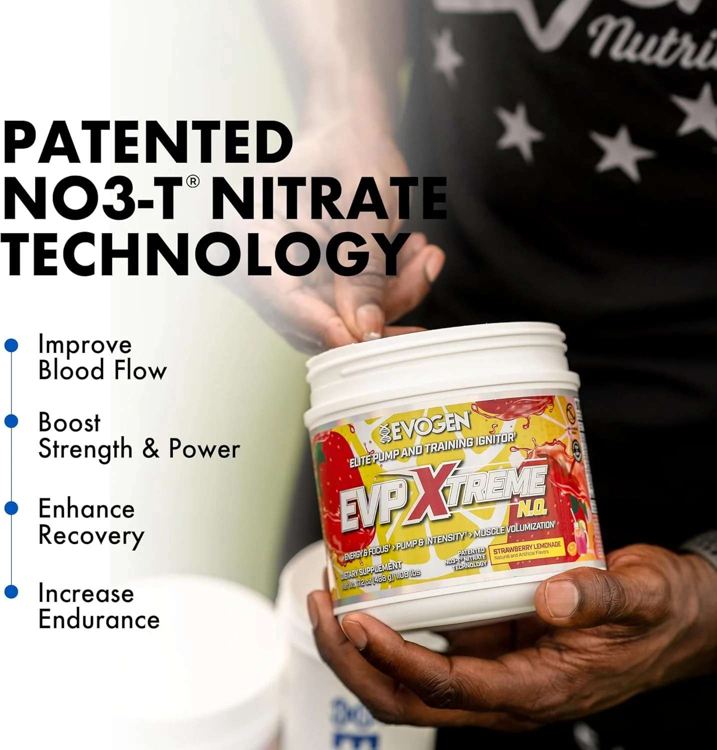 پودر مکمل قبل از تمرین اووجن EVP Xtreme NO برای آقایان و بانوان | مکمل قبل از تمرین بدون شکر با بتا آلانین، کراتین و کافئین برای انرژی و پمپ عضلانی | طعم لیموناد توت فرنگی | 40 سروینگ