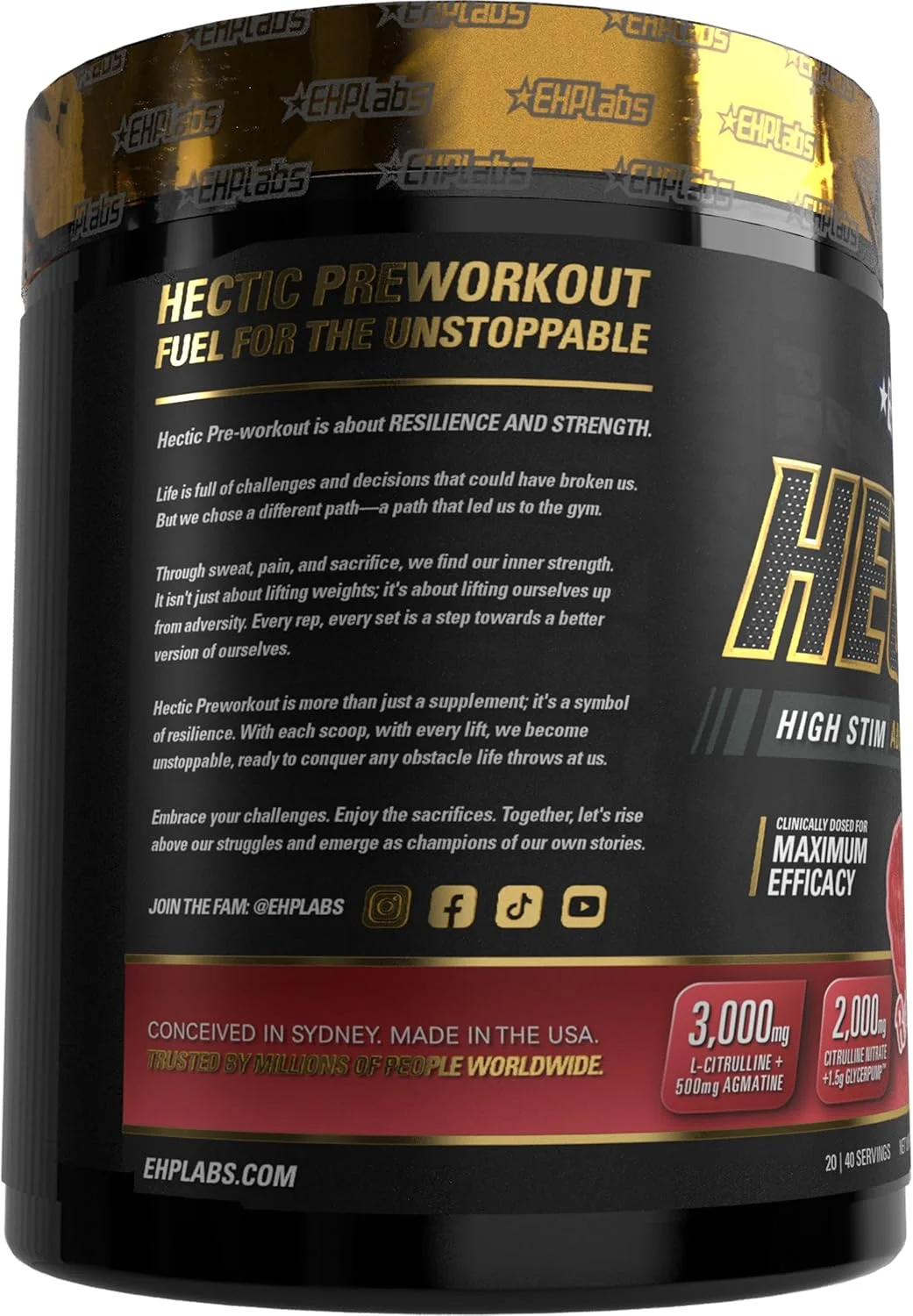 پودر مکمل قبل از تمرین هکتیک ای اچ پی لبز - پودر پیشرفته قبل از تمرین با محرک بالا برای حداکثر عملکرد - کافئین، بتا آلانین، آب نارگیل - انرژی، پمپ، ریکاوری و هیدراتاسیون - 40 سروینگ (طعم تمشک)