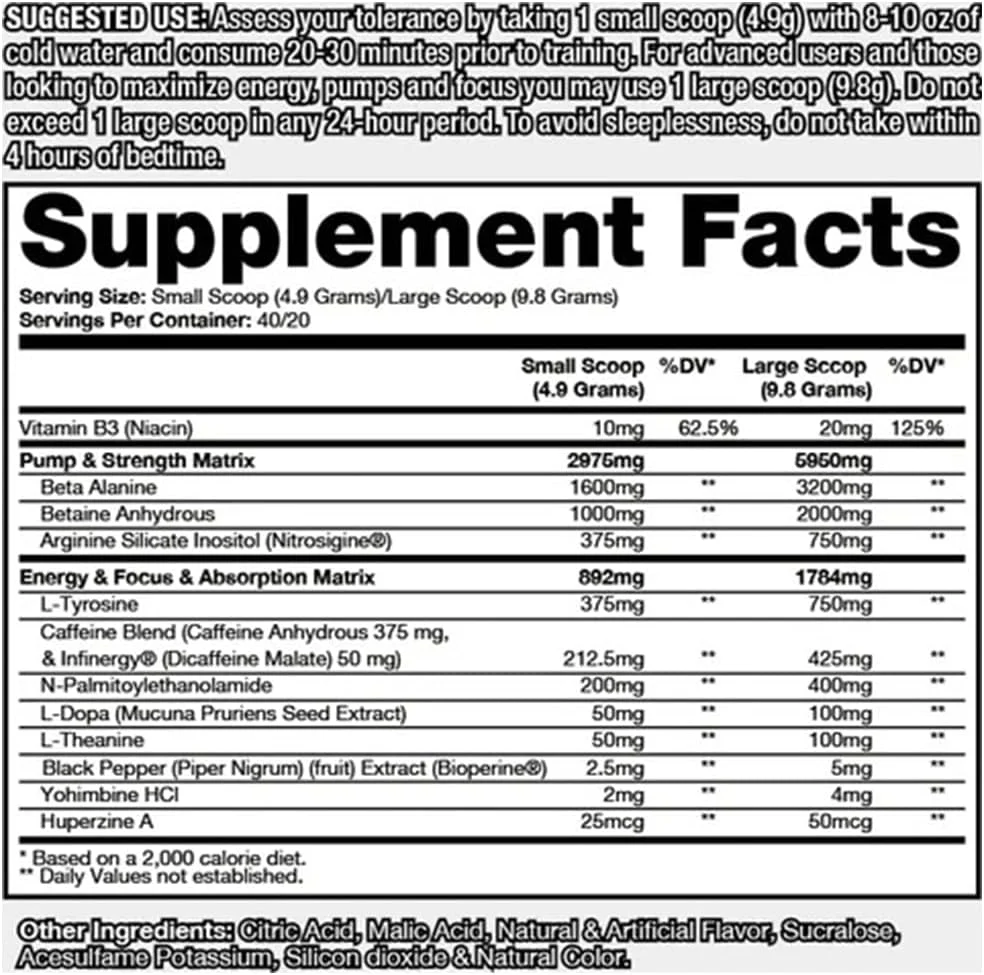 DRAGON PHARMA Venom مکمل قبل از تمرین با قدرت فوق العاده، تمرکز و انرژی بالا، عملکرد شدید، مواد تشکیل دهنده ثابت شده برای افزایش گشاد شدن عروق و استقامت (40 سروینگ، Tamarindo Aqua Fresca)