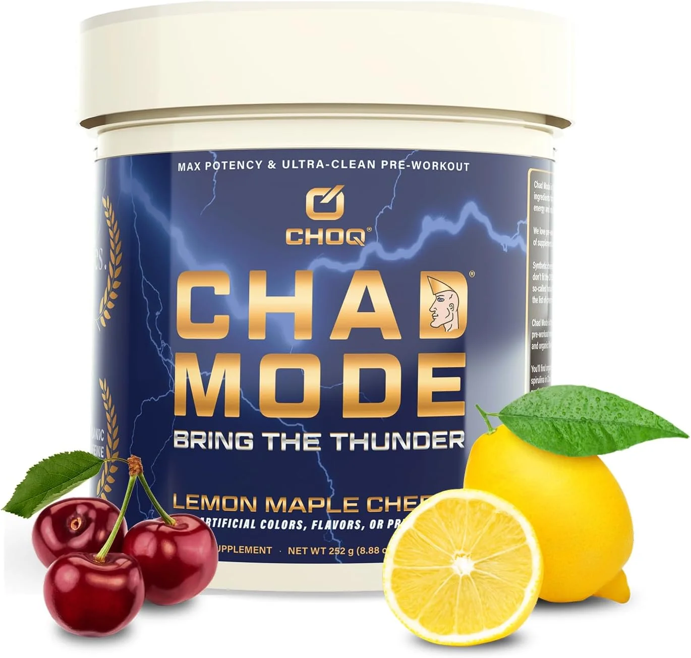 پودر مکمل ورزشی CHOQ Chad Mode برای آقایان و بانوان - مکمل انرژی ارگانیک با ال-سیترولین، بتا آلانین و قهوه سبز - مکمل ورزشی پاک و طبیعی