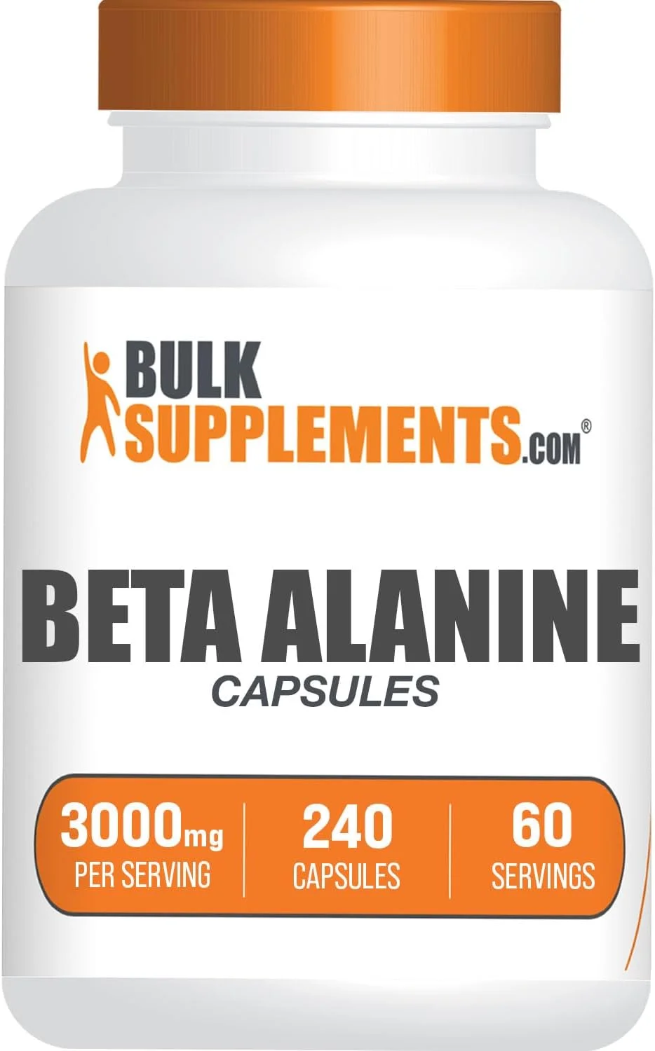 کپسول های بتا آلانین BulkSupplements.com - مکمل بتا آلانین، قرص های بتا آلانین، بتا آلانین 3000 میلی گرم - بدون گلوتن، 4 کپسول در هر وعده، 240 کپسول (بسته 1 عددی)