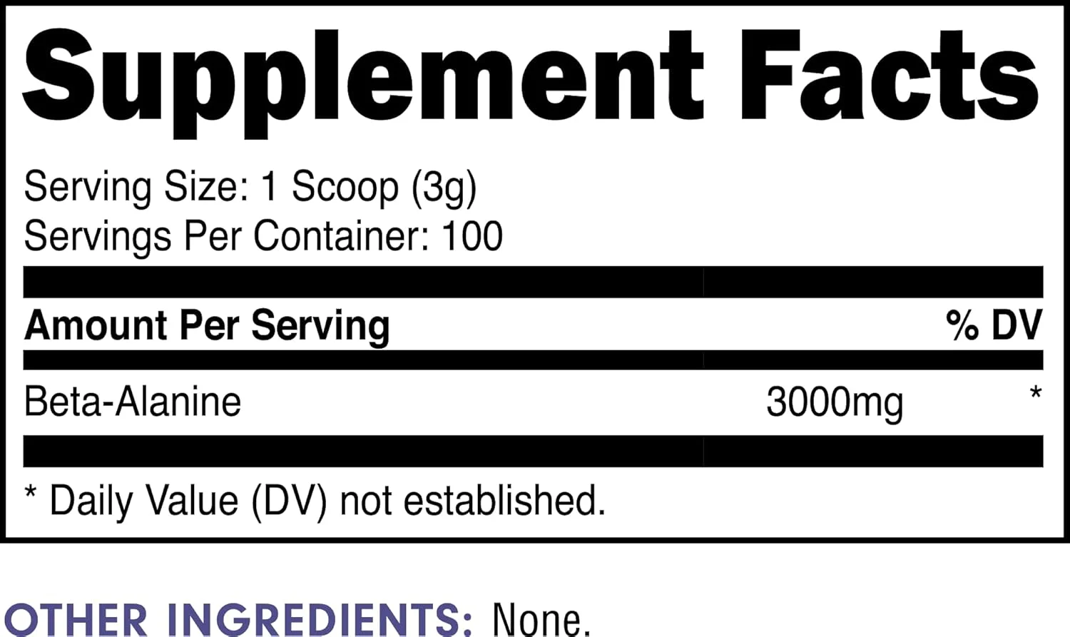 پودر بتا آلانین 300 میلی گرمی باکد آپ، غیر تراریخته، بدون گلوتن، بدون طعم (100 سروینگ)