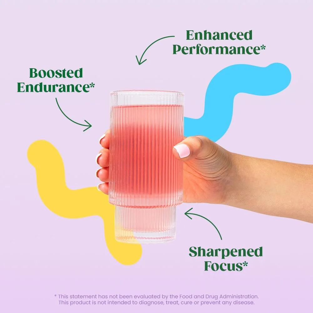 پودر انرژی زا قبل از تمرین بلوم نوتریشن، انرژی آمینو با بتا آلانین، جینسینگ و ال تیروزین، پودر کافئین طبیعی از عصاره چای سبز، بدون شکر و مخلوط نوشیدنی کتو (پاستیل ترش)