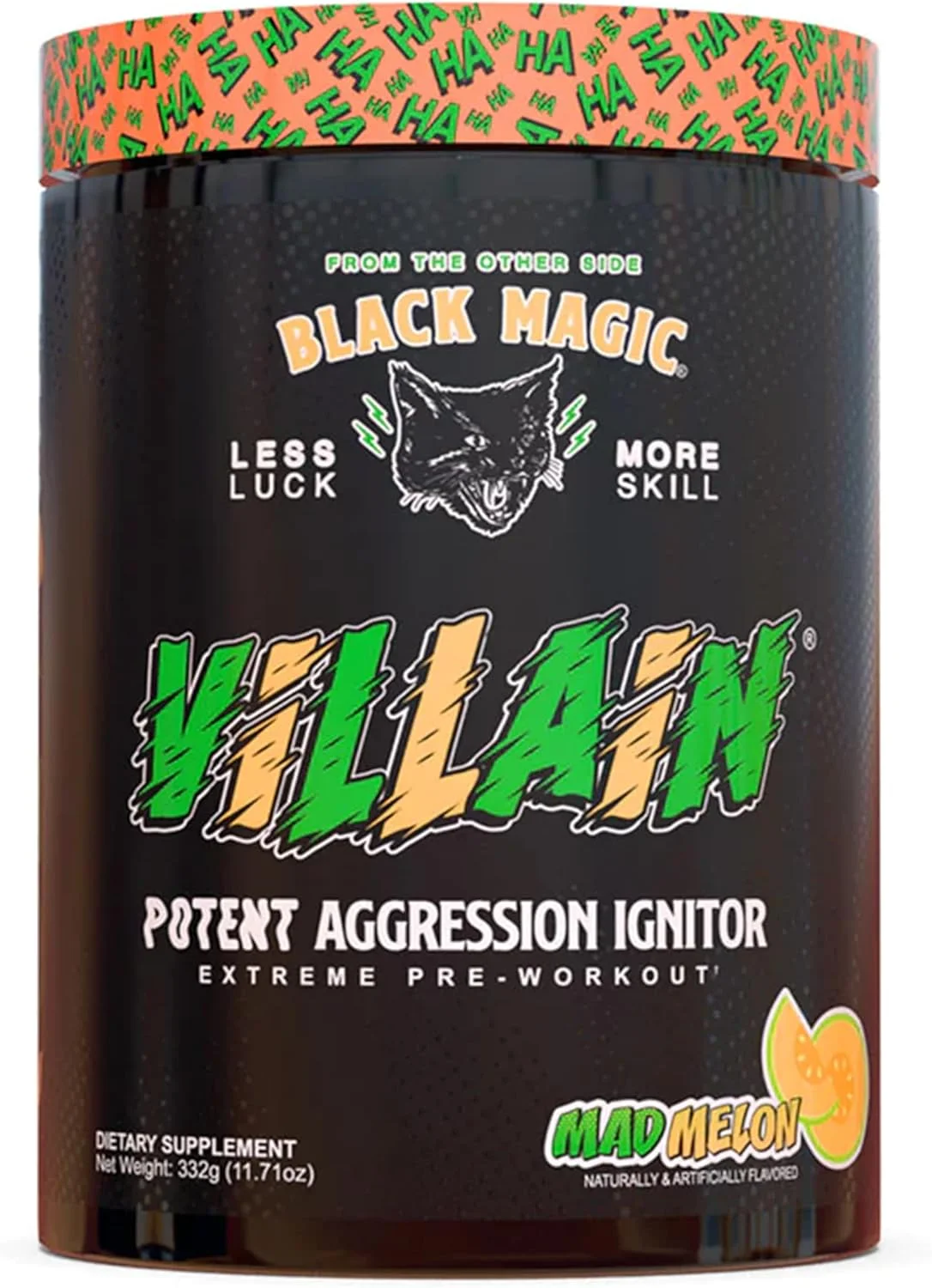 مکمل پیش از تمرین محرک قوی Villain از Black Magic Supply - بتا آلانین، ال-تیروزین و کافئین - افزایش پمپ و تمرکز - 25 سروینگ (طعم هندوانه دیوانه)