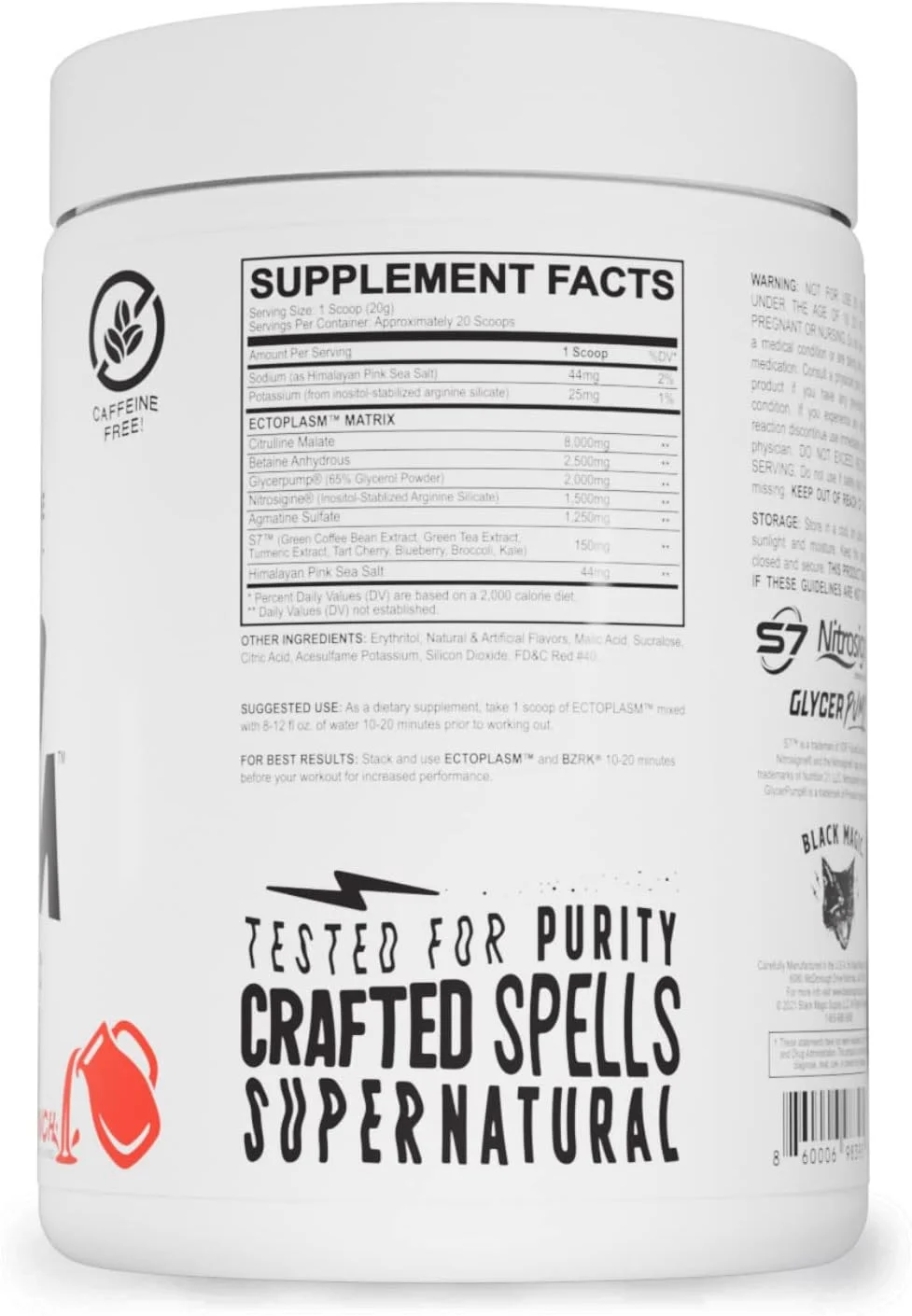 مکمل پمپ غیر محرک بلک مجیک، پلاسما اکتو | فرمول پمپ فراطبیعی | افزایش هیدراتاسیون و عروق | 20 پیمانه | پانچ میوه