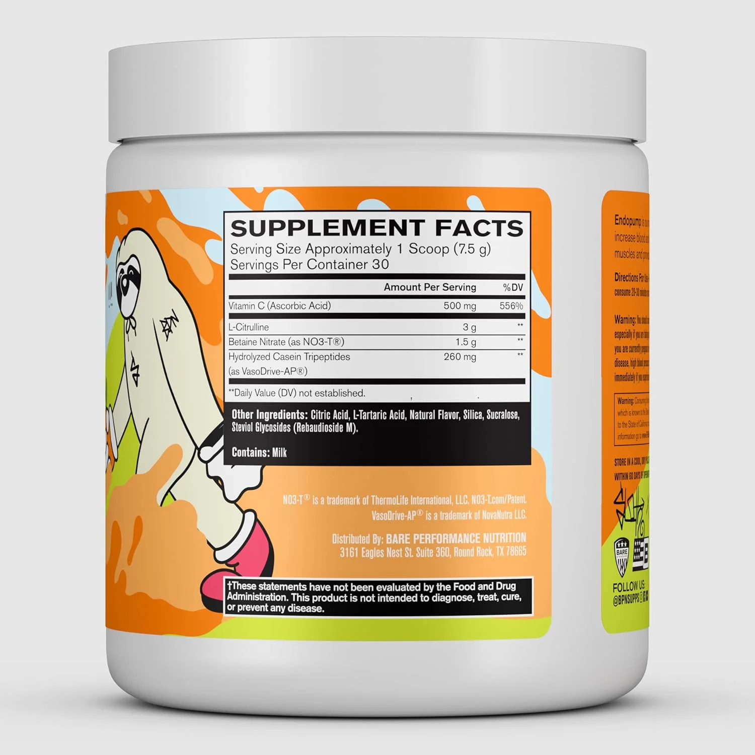 مکمل افزایش پمپ عضلانی قبل از تمرین BPN EndoPump با ال-سیترولین، افزایش جریان خون/انتقال اکسیژن به عضلات، 30 سروینگ، انبه