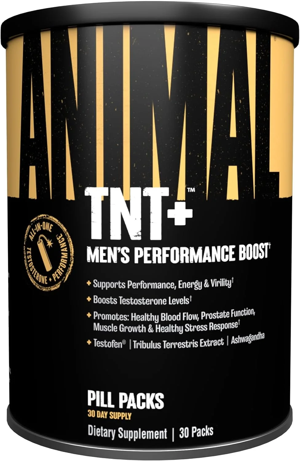 Animal TNT+ - پشتیبانی آقایان، پشتیبانی پروستات، آداپتوژن و پشتیبانی استرس، اکسید نیتریک