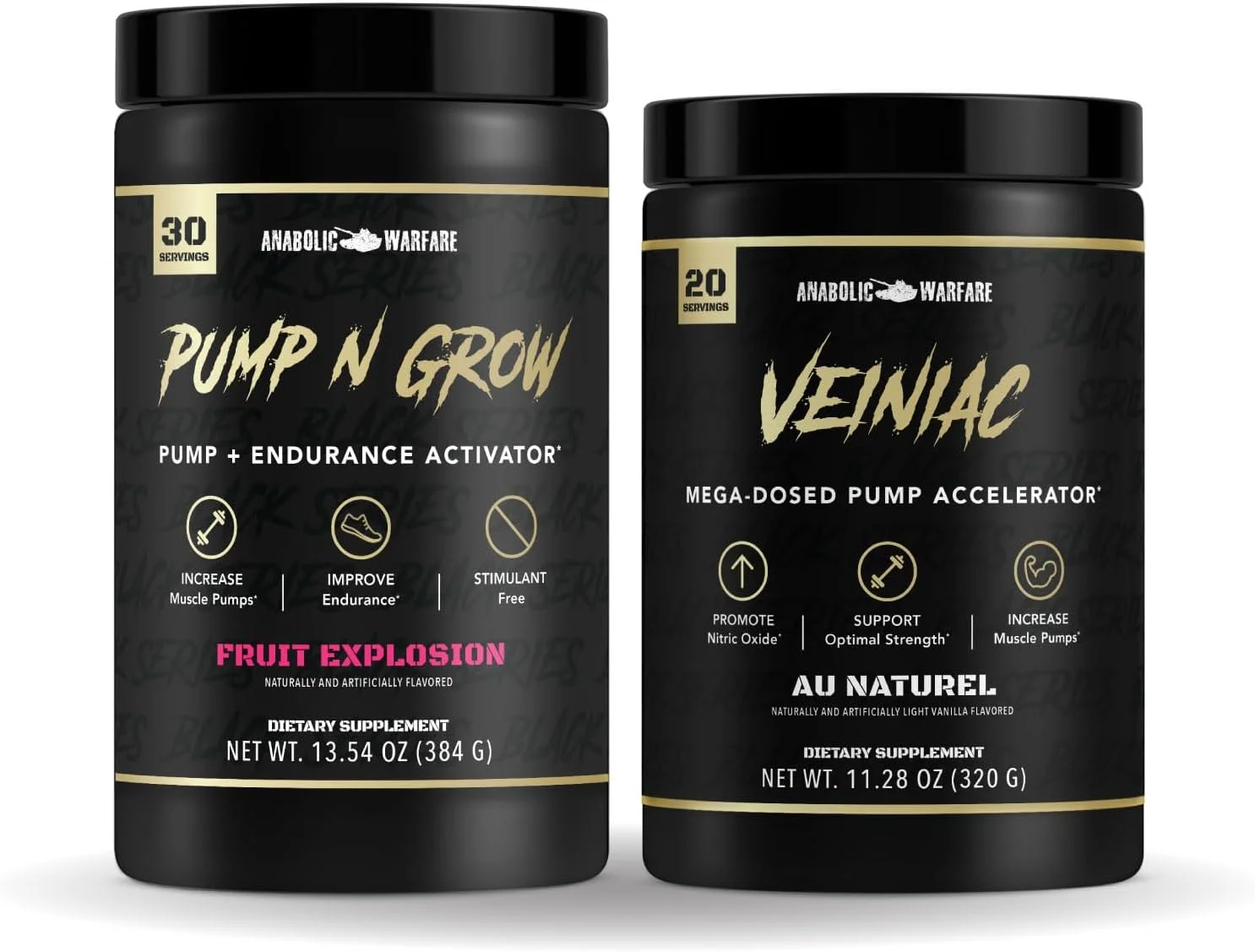 بسته ترکیبی Anabolic Warfare Veiniac + Pump N Grow - پمپ بدون محرک و استقامت برای تمرینات شدید