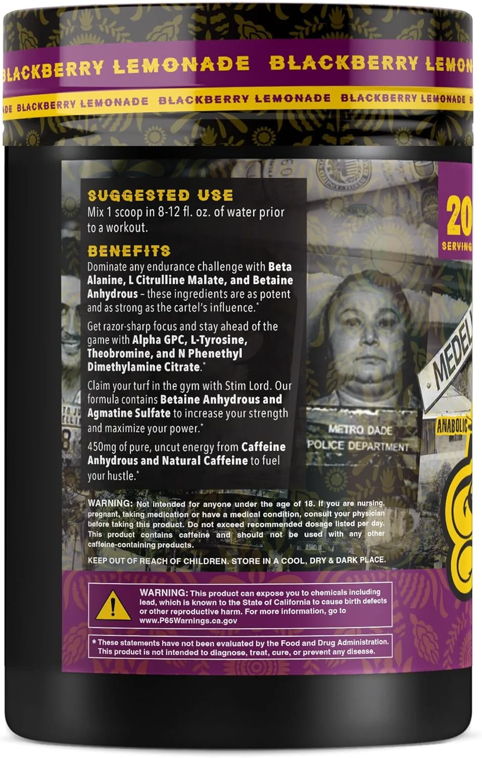 پودر انرژی زا قبل از تمرین انabolic Warfare Stim Lord (تمشک لیموناد - 20 سروینگ) پودر انرژی زا قبل از تمرین انabolic Warfare Stim Lord (تمشک لیموناد - 20 سروینگ)