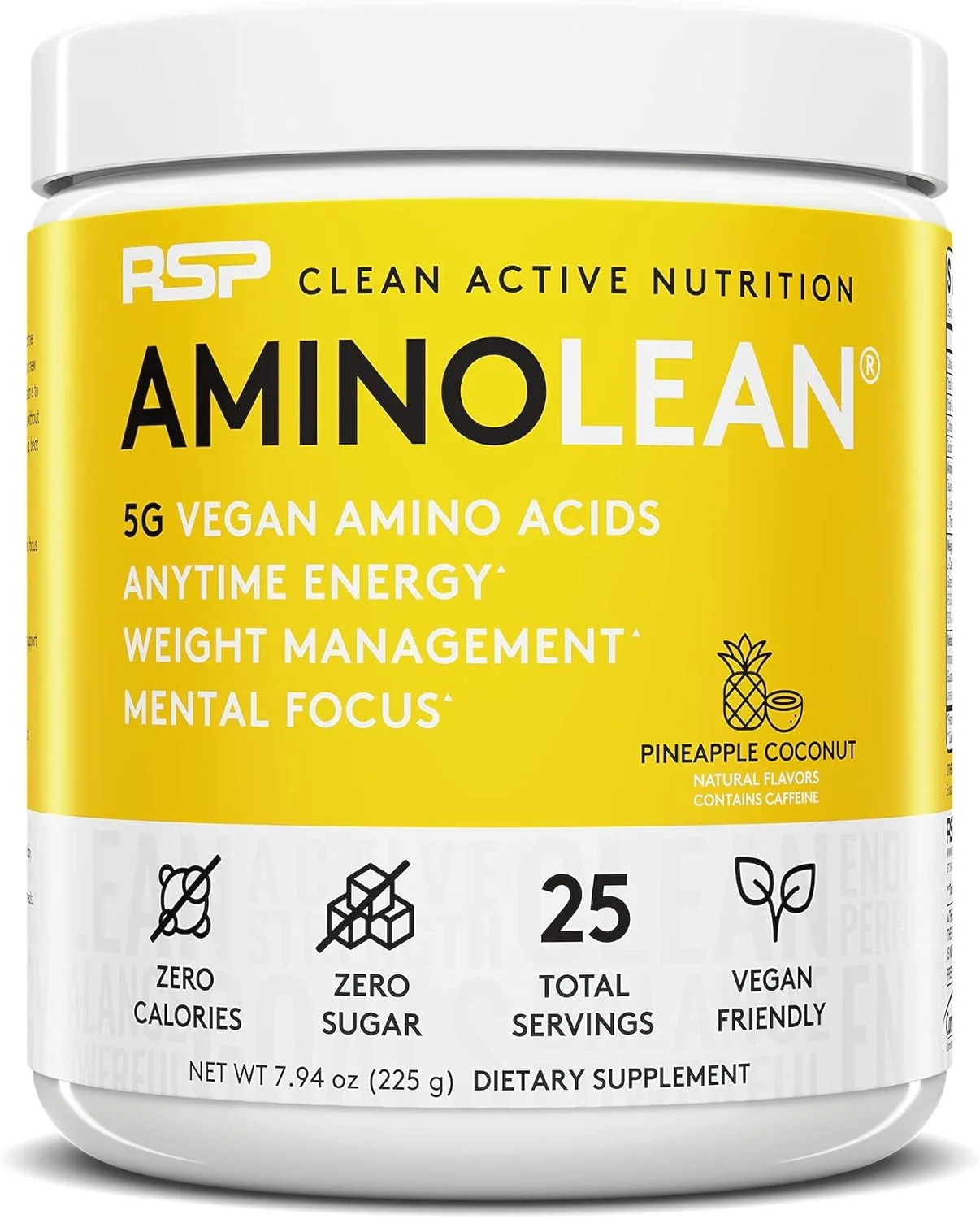 آمینولین وگان RSP NUTRITION، انرژی قبل از تمرین (طعم آناناس نارگیل، ۲۵ سروینگ) به همراه آمینولین ریکاوری، تقویت بعد از تمرین (طعم پانچ جزیره استوایی، ۳۰ سروینگ)