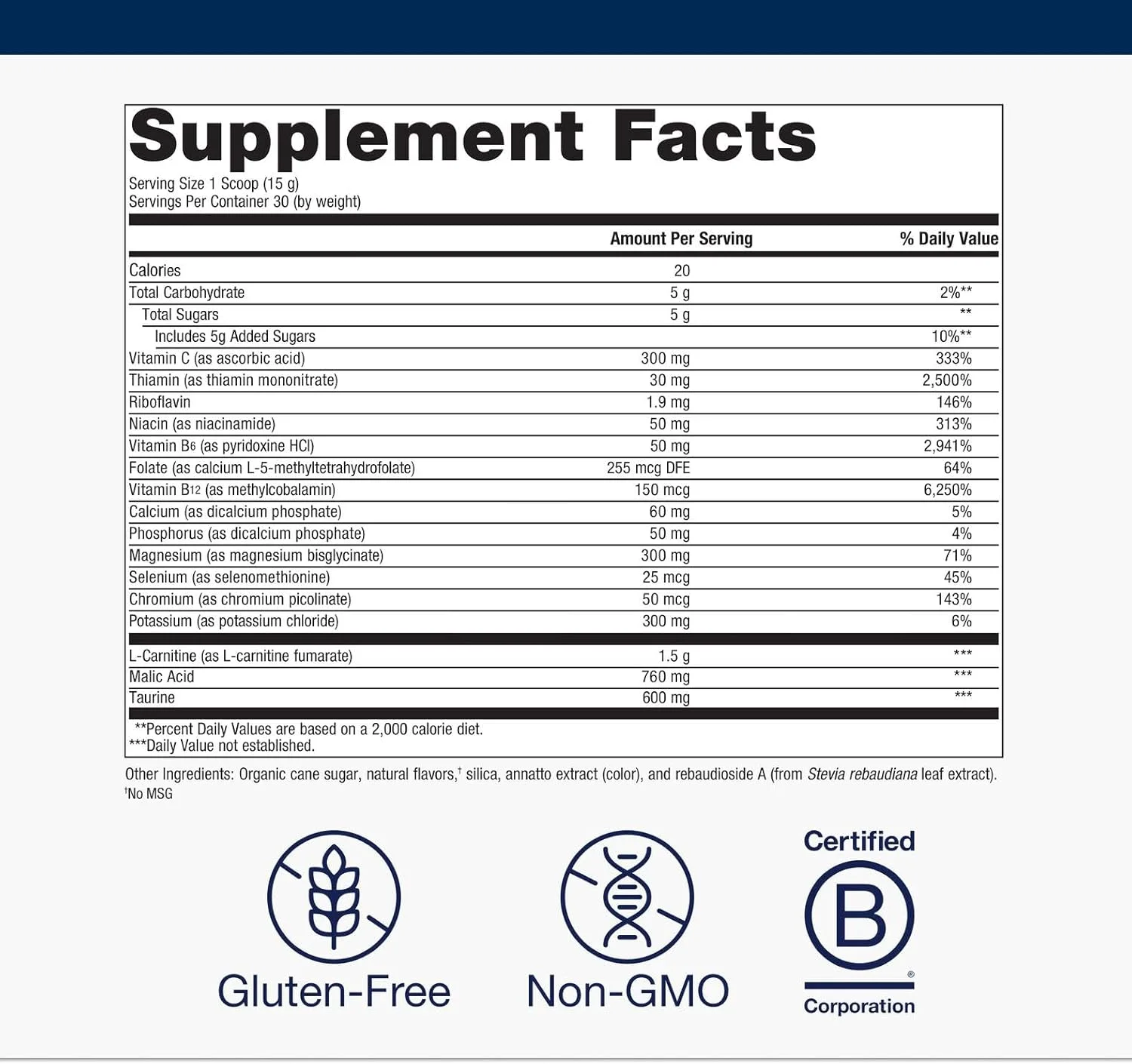 متاژنیکس MitoVive - مکمل پشتیبانی از میتوکندری و انرژی* - حاوی آمینو اسیدها، منیزیم، ال-کارنیتین و تورین - پشتیبانی از انرژی سلولی، ریکاوری عضلات و پاسخ به استرس* - 30 سروینگ