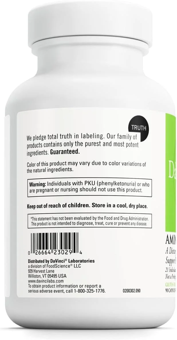 آمینو ۲۱ آزمایشگاه داوینچی - پشتیبانی از عملکرد مغز و متابولیسم عضلات* - مکمل غذایی اسید آمینه با ال-گلوتامین، ال-لیزین اچ سی ال، تیروزین، ال-آرژنین و غیره - بدون گلوتن - ۹۰ کپسول، ۷۵۰ میلی گرم آمینو ۲۱ آزمایشگاه داوینچی - پشتیبانی از عملکرد مغز و متابولیسم عضلات* - مکمل غذایی اسید آمینه با ال-گلوتامین، ال-لیزین اچ سی ال، تیروزین، ال-آرژنین و غیره - بدون گلوتن - ۹۰ کپسول، ۷۵۰ میلی گرم