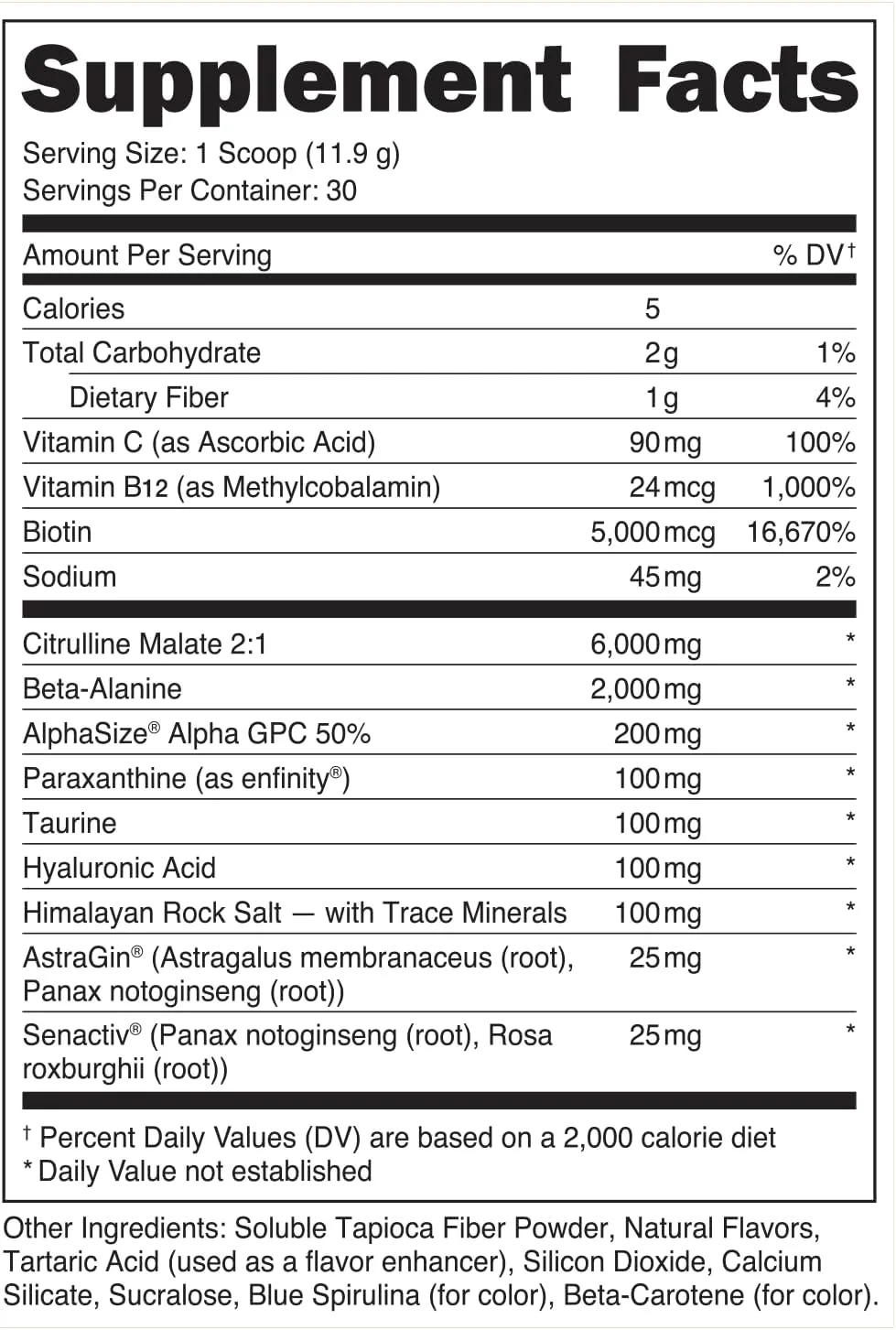 پودر مکمل پیش از تمرین برای بانوان | طعم باغ درخشان | حاوی 6 گرم سیترولین، 2 گرم بتا-آلانین، 100 میلیگرم اسید هیالورونیک، 5 میلیگرم بیوتین و 5 ماده ثبت شده دیگر | 30 سروینگ | 357 گرم پودر مکمل پیش از تمرین برای بانوان | طعم باغ درخشان | حاوی 6 گرم سیترولین، 2 گرم بتا-آلانین، 100 میلیگرم اسید هیالورونیک، 5 میلیگرم بیوتین و 5 ماده ثبت شده دیگر | 30 سروینگ | 357 گرم