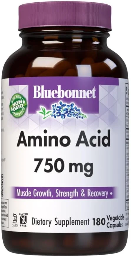 کپسول های آمینو اسید 750 میلی گرمی بلوبانت، سفید، 180 عدد کپسول های آمینو اسید 750 میلی گرمی بلوبانت، سفید، 180 عدد