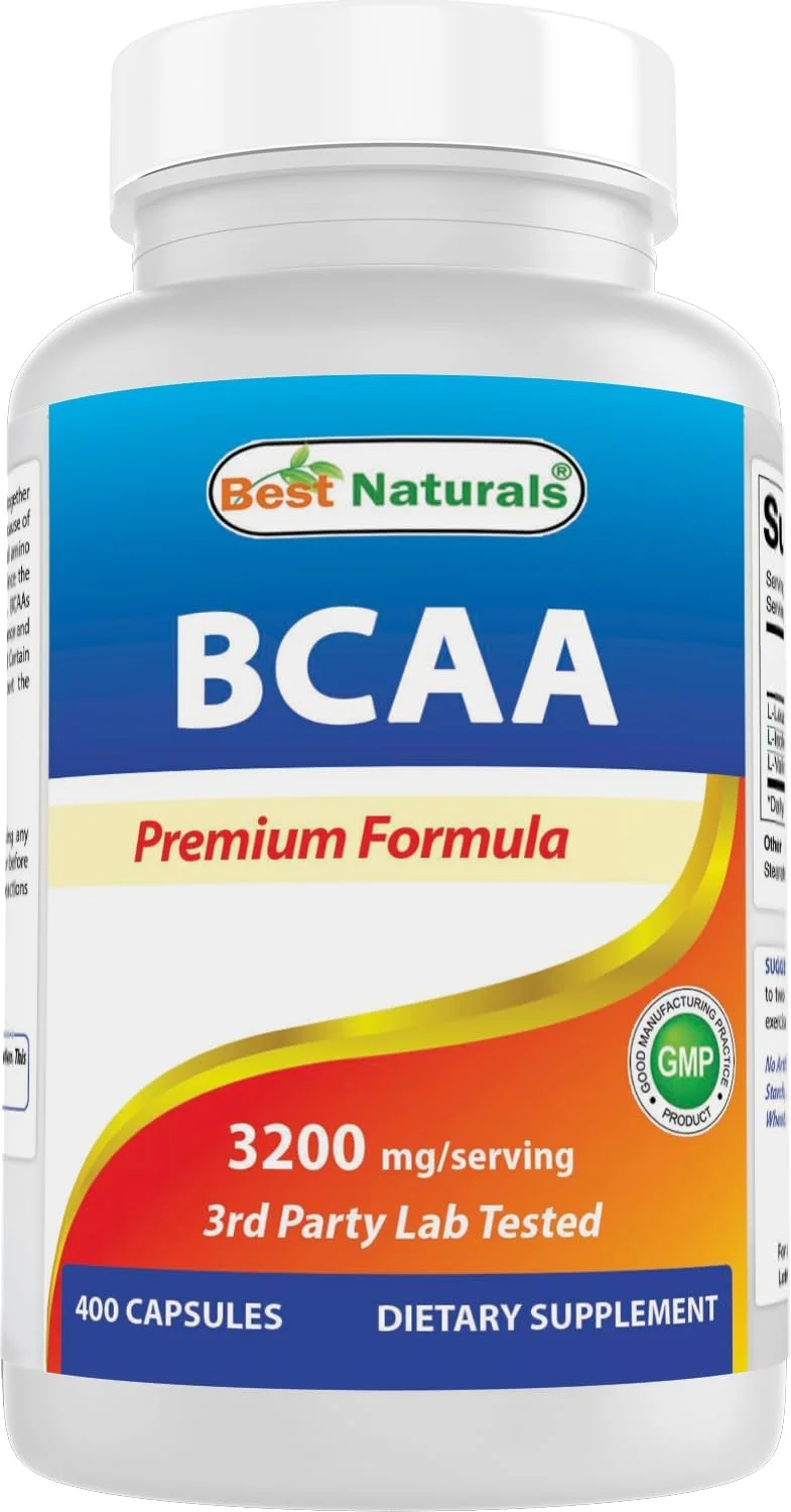 بهترین نچرالز، آمینو اسیدهای شاخه دار (BCAA)، 3200 میلی گرم در هر وعده، 400 کپسول - درجه دارویی - فرمول فوری 100% خالص | مکمل بدنسازی قبل/بعد از تمرین | افزایش رشد عضلات بهترین نچرالز، آمینو اسیدهای شاخه دار (BCAA)، 3200 میلی گرم در هر وعده، 400 کپسول - درجه دارویی - فرمول فوری 100% خالص | مکمل بدنسازی قبل/بعد از تمرین | افزایش رشد عضلات