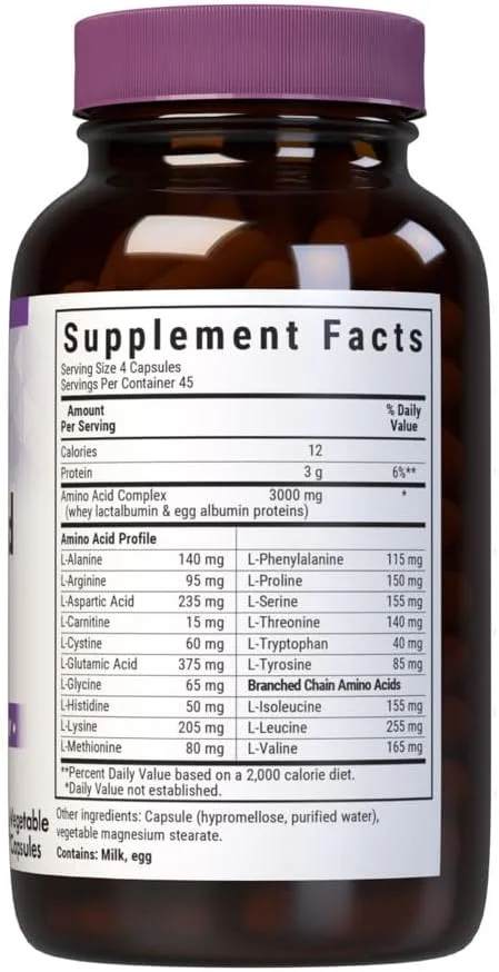 کپسول های آمینو اسید 750 میلی گرمی بلوبانت، سفید، 180 عدد کپسول های آمینو اسید 750 میلی گرمی بلوبانت، سفید، 180 عدد