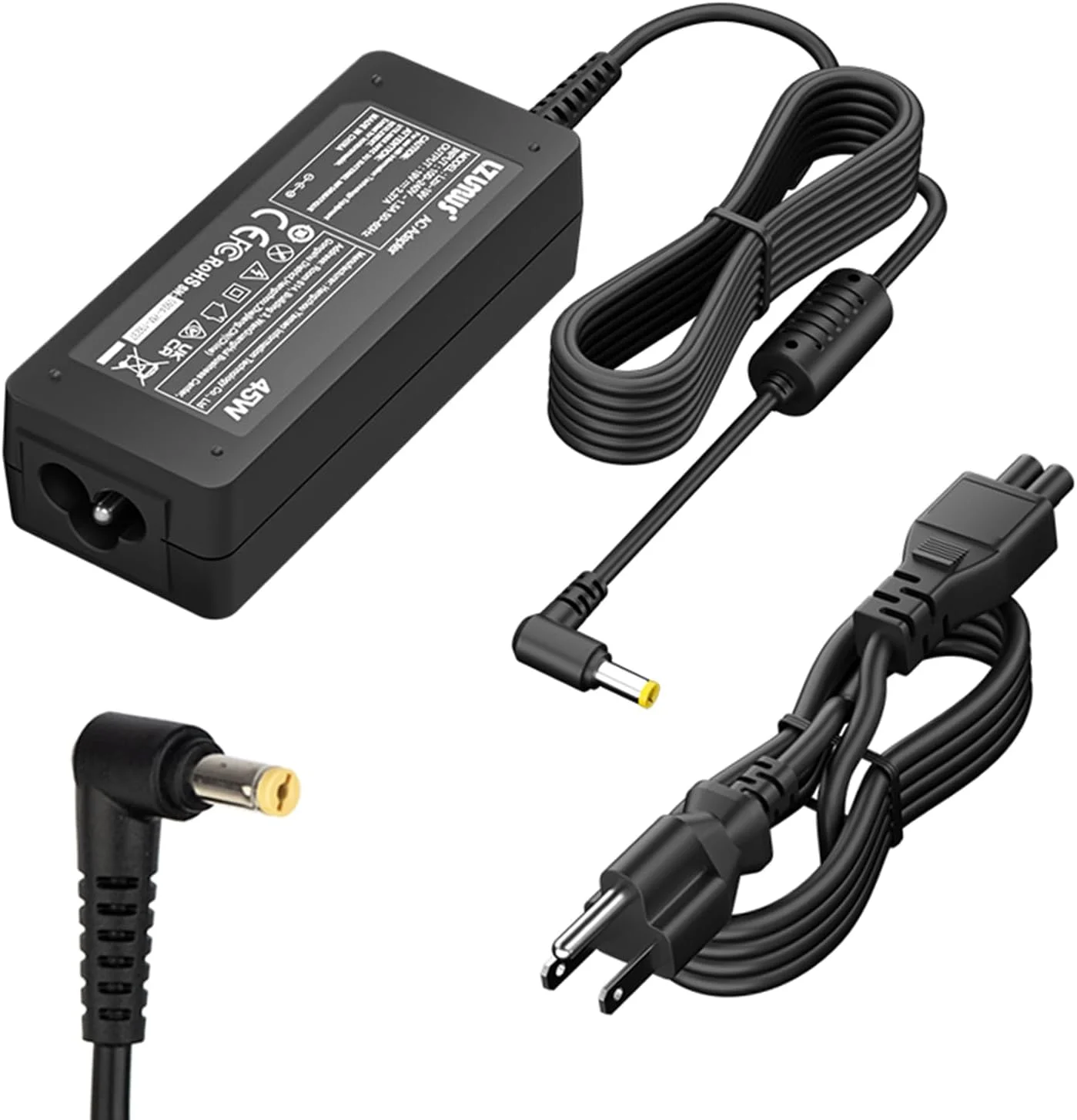 آداپتور شارژر 45 وات AC، 19 ولت 2.37 آمپر 5.5x1.7 میلی‌متر برای آداپتور لپ‌تاپ ایسر Aspire P255 v15 5750 1400 A045R021L برای منبع تغذیه سری Aspire 3/5