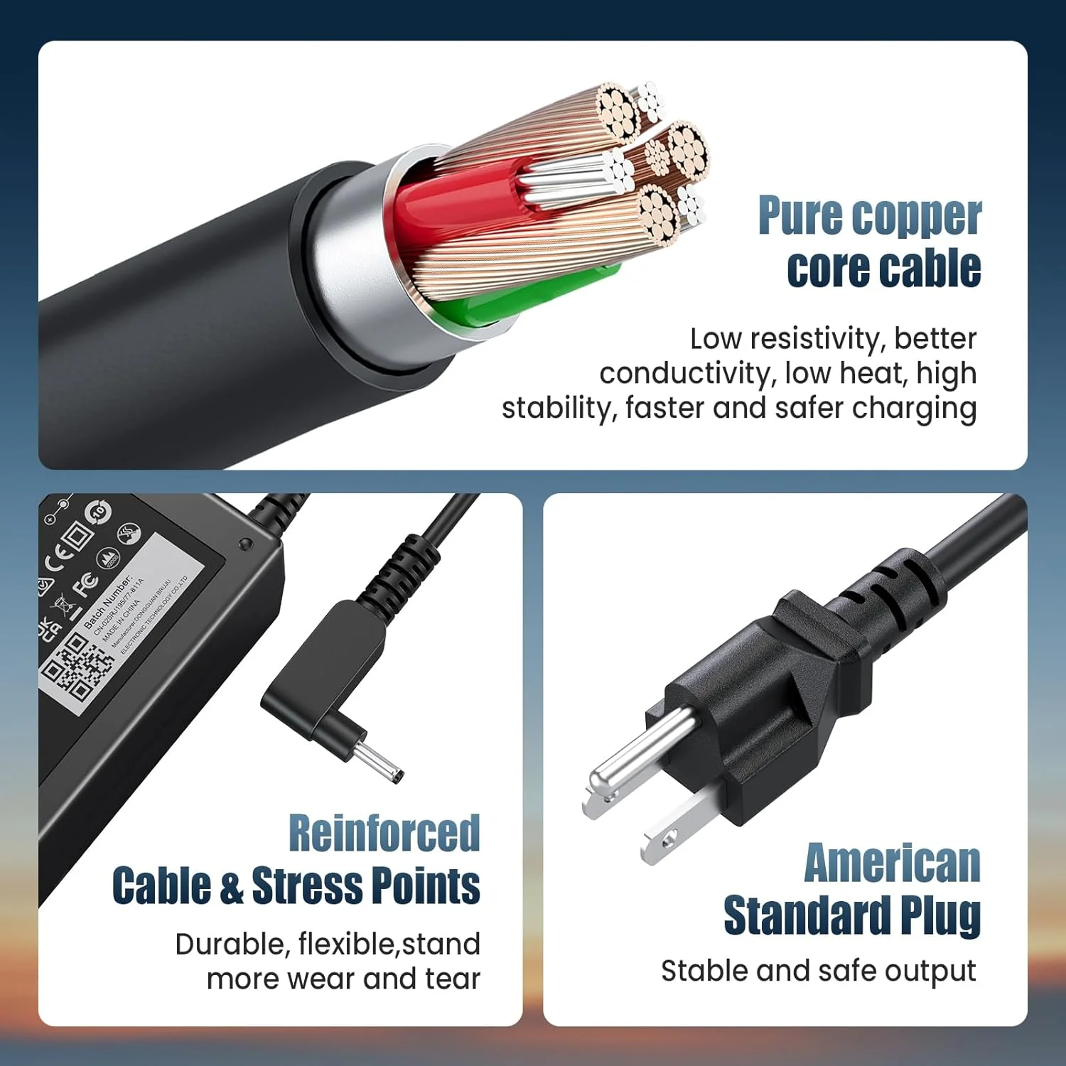 شارژر لپ تاپ سازگار با Acer Aspire S7/ S5/ S3 (S3-391)، Aspire R13/ R15، Iconia W700/ W700P، Aspire P3، V3-371/ V3-372 – آداپتور AC جایگزین 65W/45W شارژر لپ تاپ سازگار با Acer Aspire S7/ S5/ S3 (S3-391)، Aspire R13/ R15، Iconia W700/ W700P، Aspire P3، V3-371/ V3-372 – آداپتور AC جایگزین 65W/45W